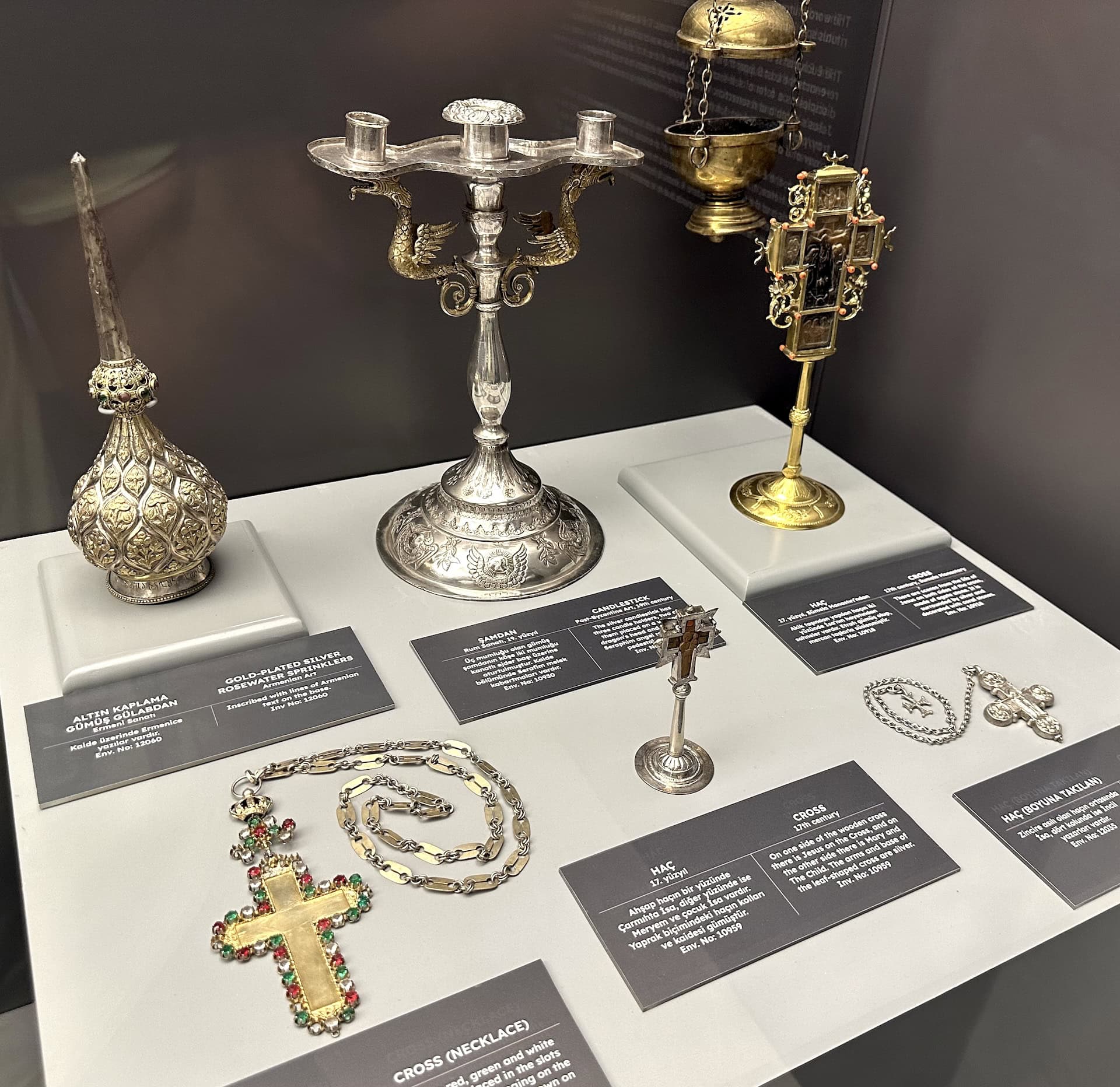 Liturgical items and crosses at the Hagia Sophia Experience