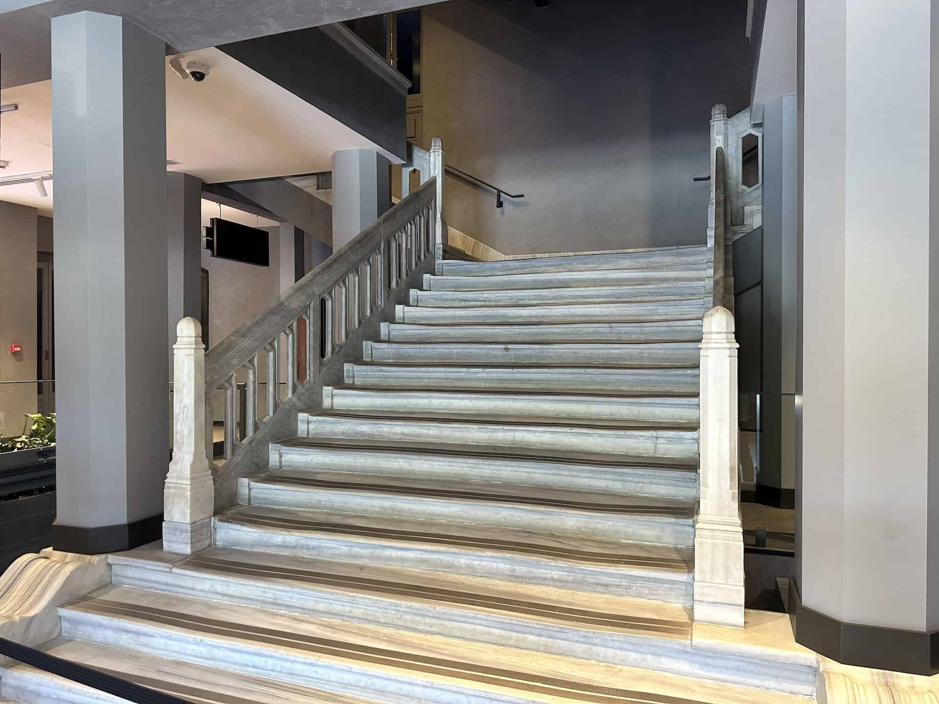 Main staircase of the Kadastro Building on the Hippodrome of Constantinople in Sultanahmet, Istanbul, Turkey