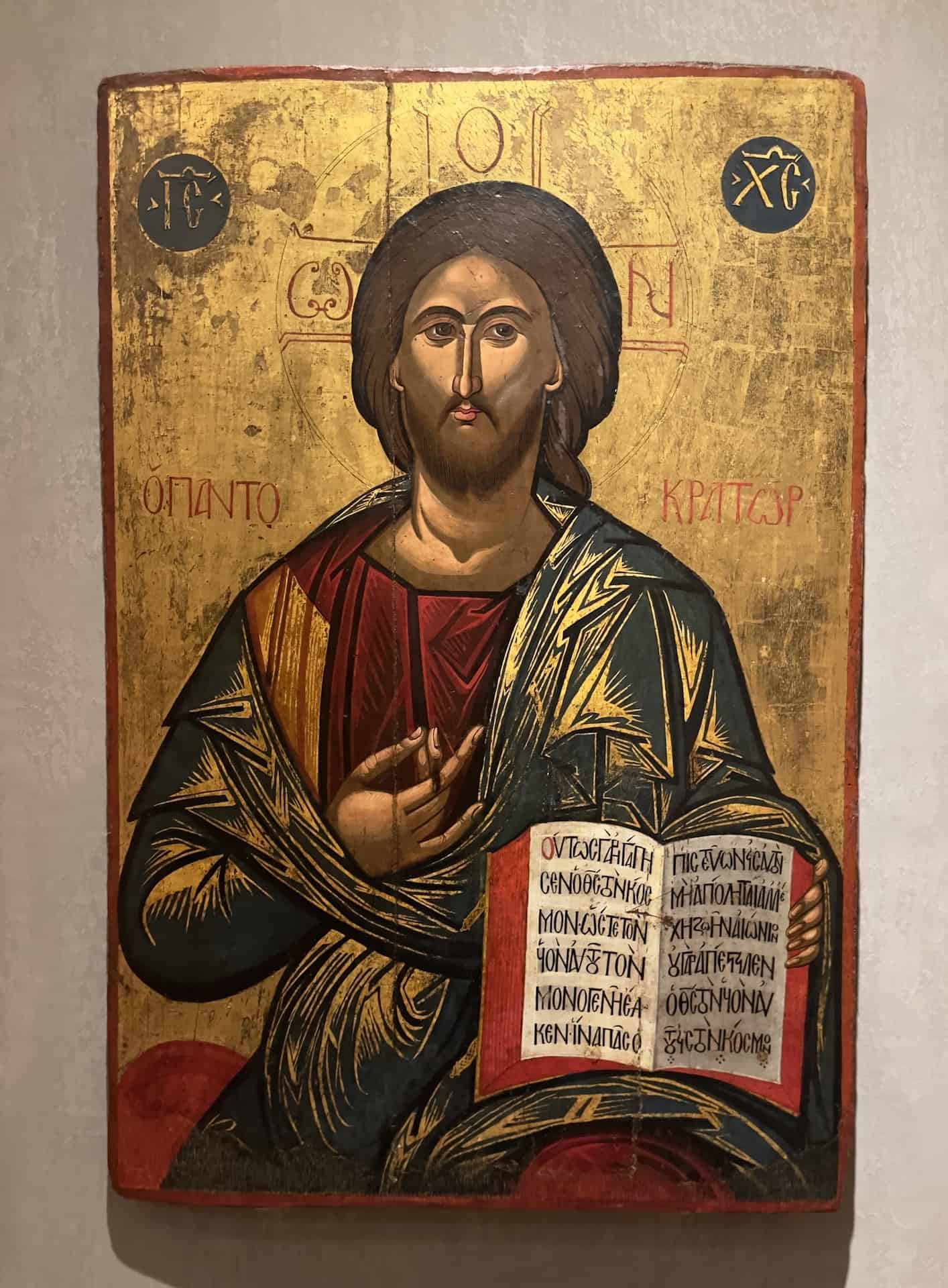 Icon with Christ Pantocrator, c. 1600 at the Byzantine Museum in Athens, Greece