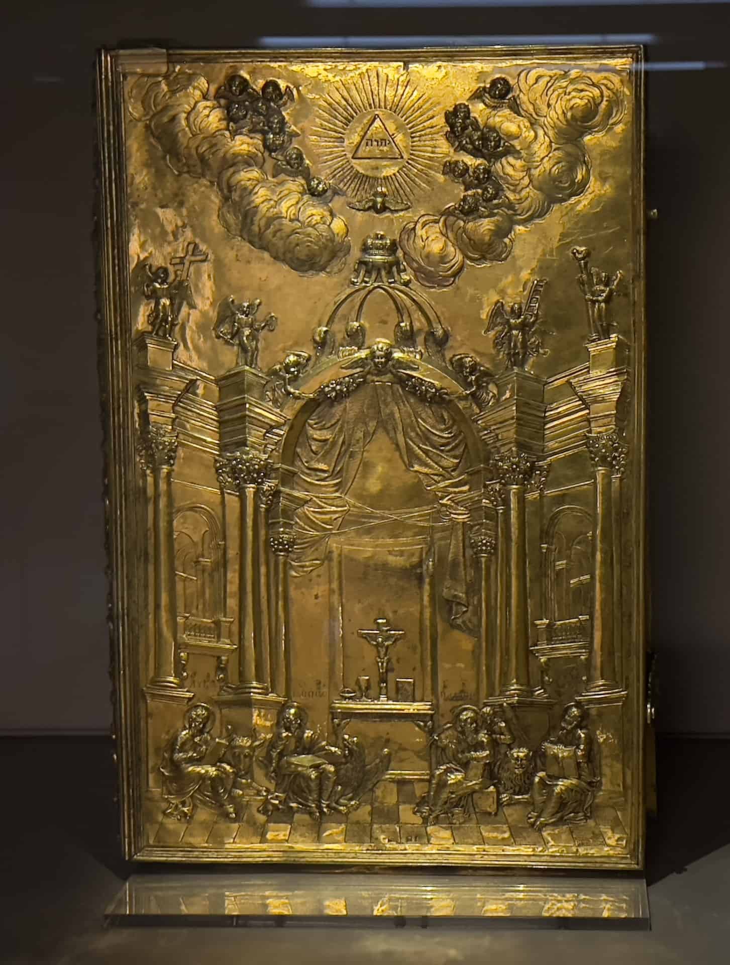 Gospel with a silver-gilt cover, Moscow, 1763 at the Byzantine Museum in Athens, Greece
