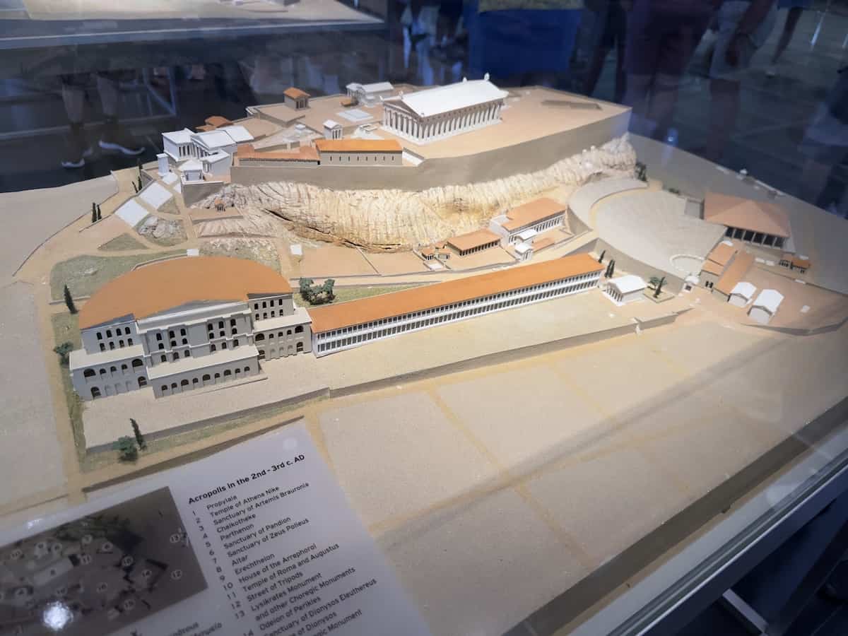 Acropolis in the 2nd to 3rd century at the Acropolis Museum in Athens, Greece