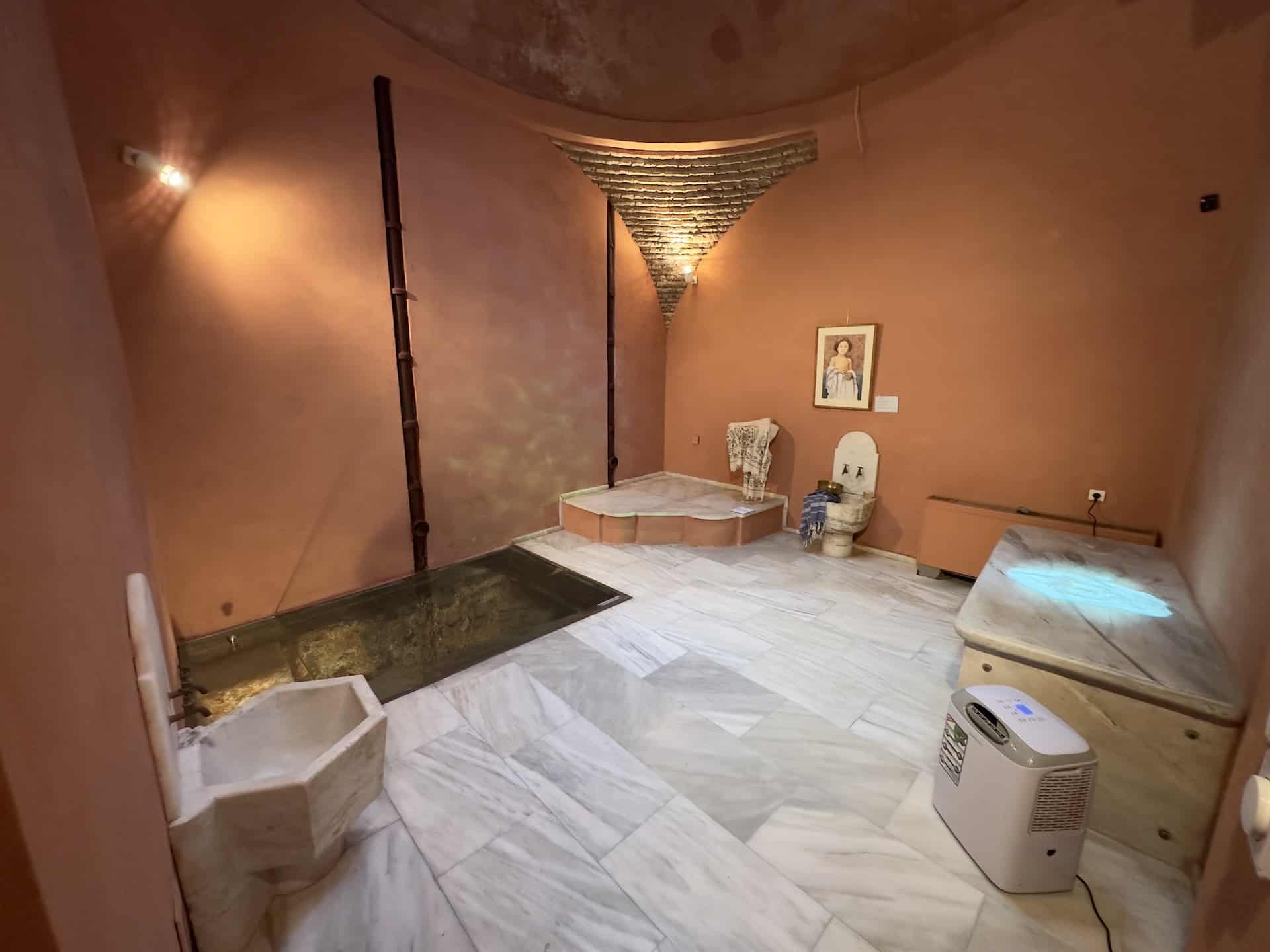 Women's caldarium (hot room) in the Bathhouse of the Winds in Athens, Greece