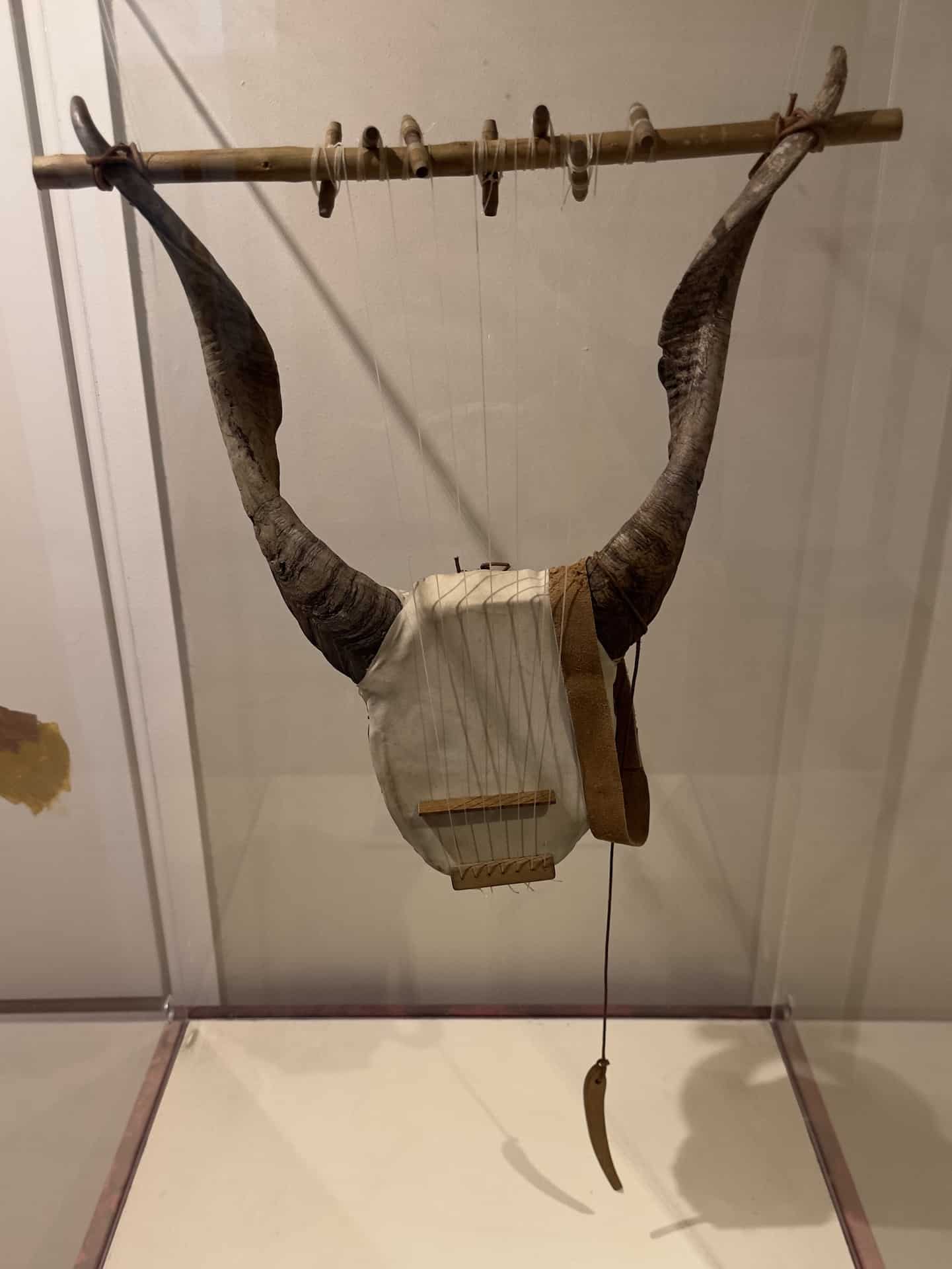 Lyre at the Museum of Ancient Greek Technology in Athens, Greece