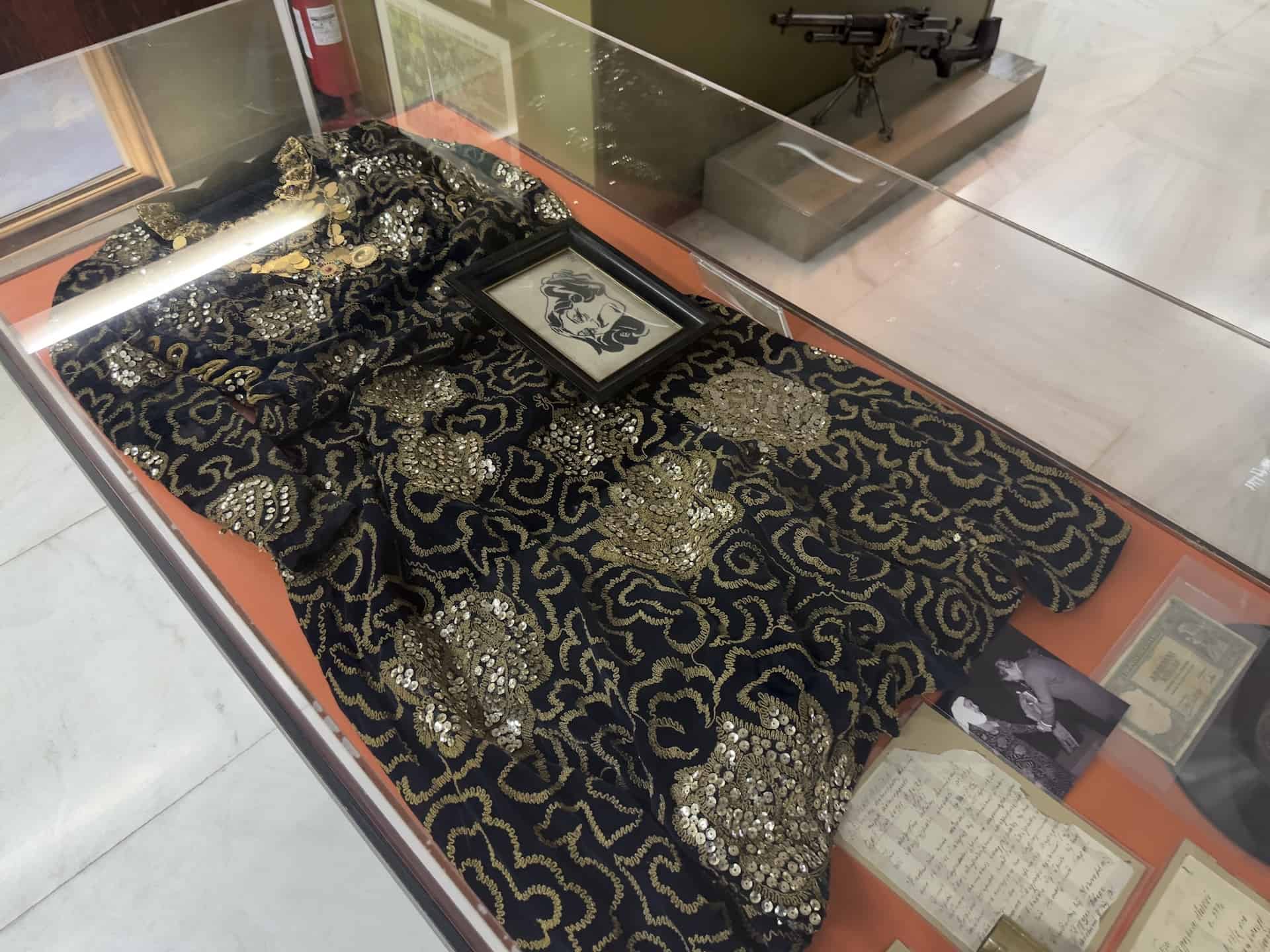 Theatrical costume and jewels belonging to Sofia Vembo at the War Museum in Athens, Greece