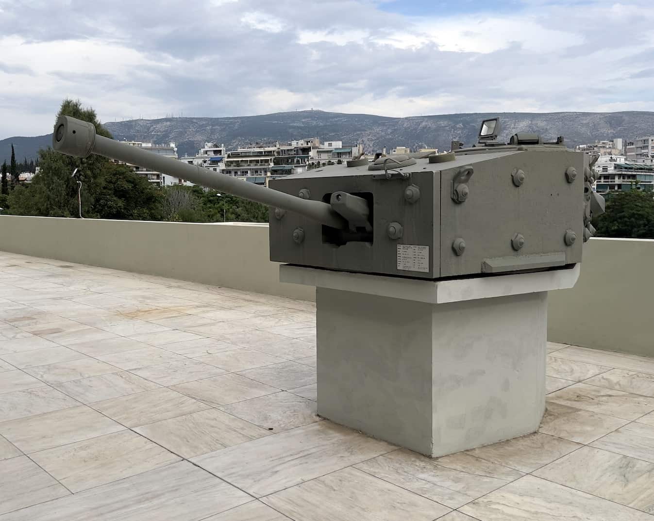 Turret from Centaur tank Mk VIII, Great Britain, used by the Hellenic Army from 1947 to 1960 at the War Museum in Athens, Greece