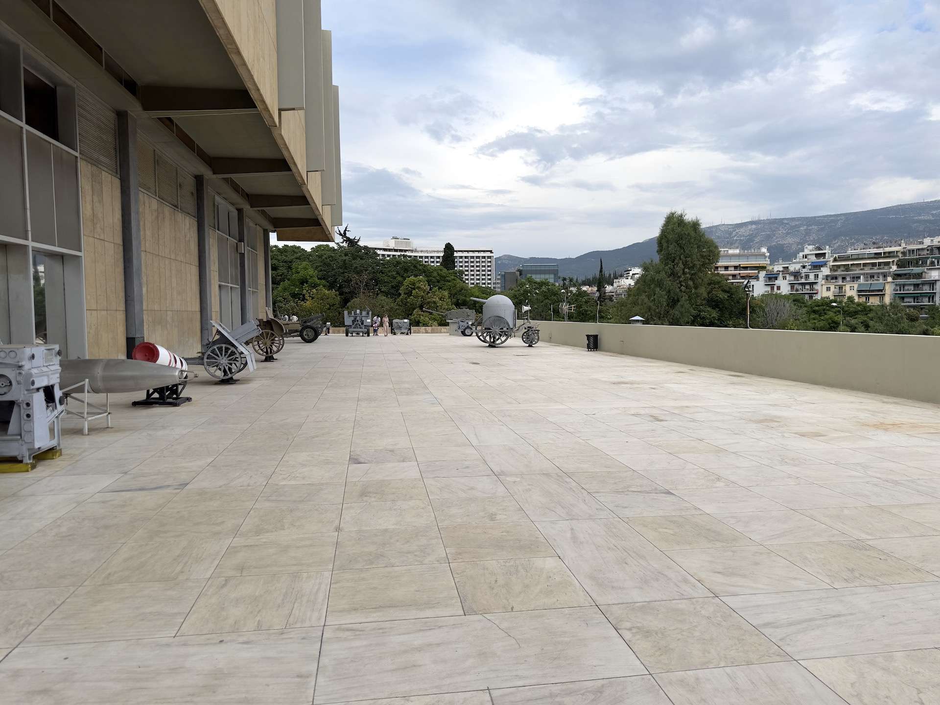 South terrace at the War Museum in Athens, Greece