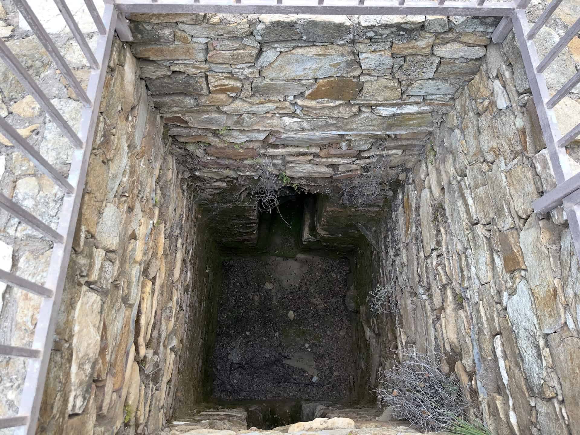 Shaft for the tunnel exit in Melanes, Naxos, Greece
