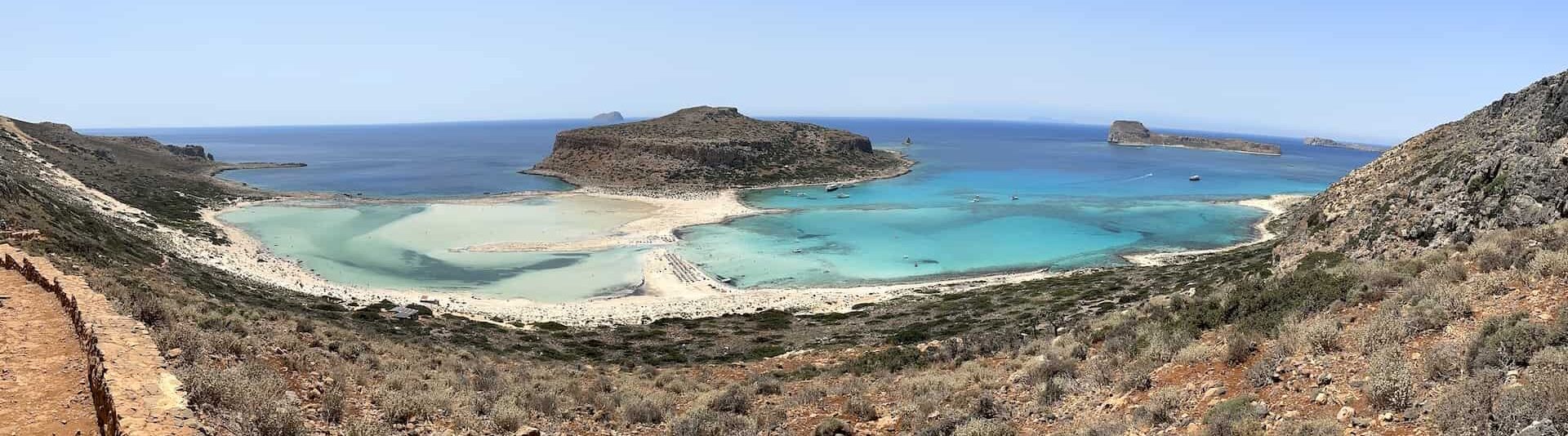 Panoramic view of Balos Beach, Crete