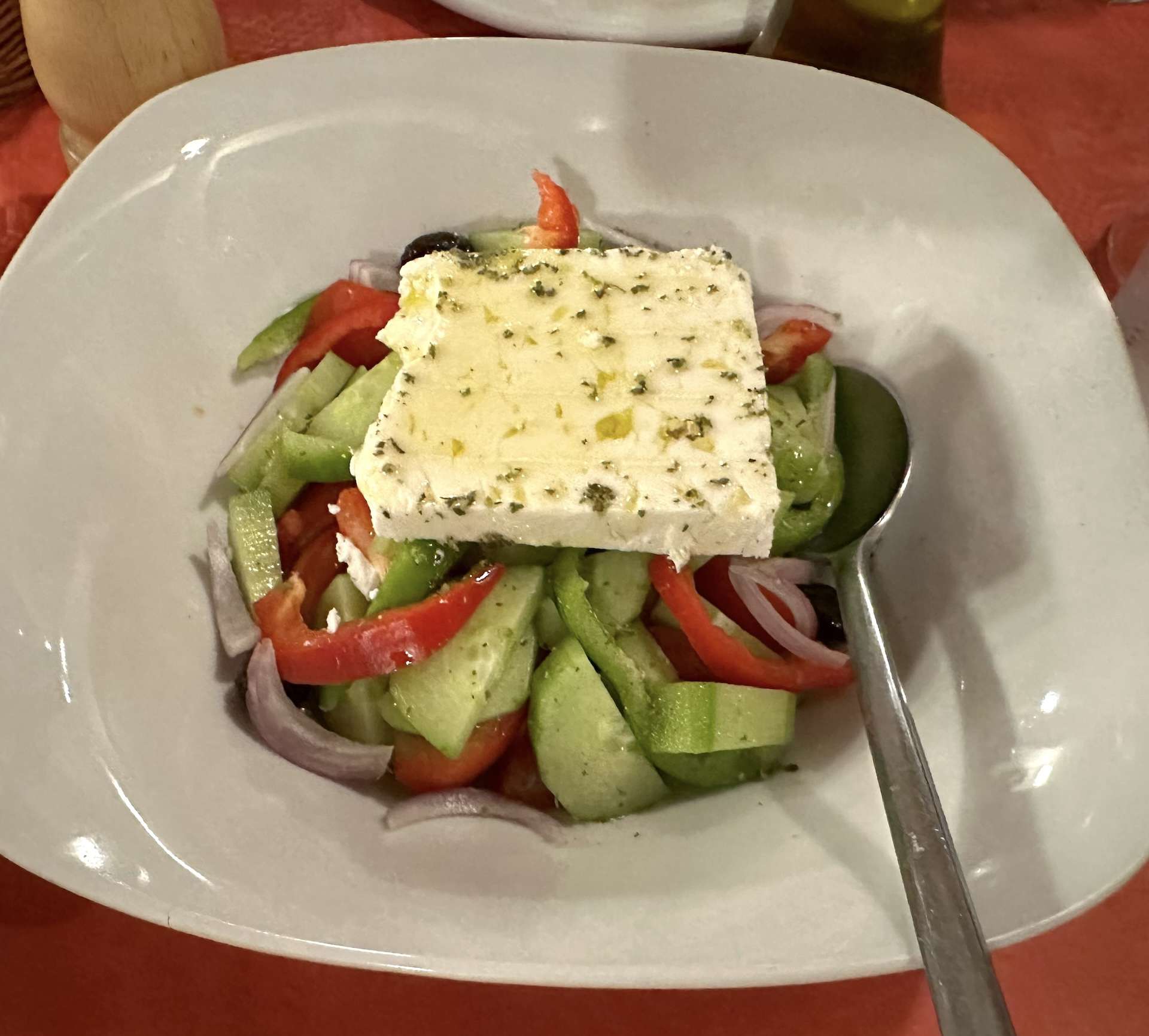 Greek salad at Hotel Calypso