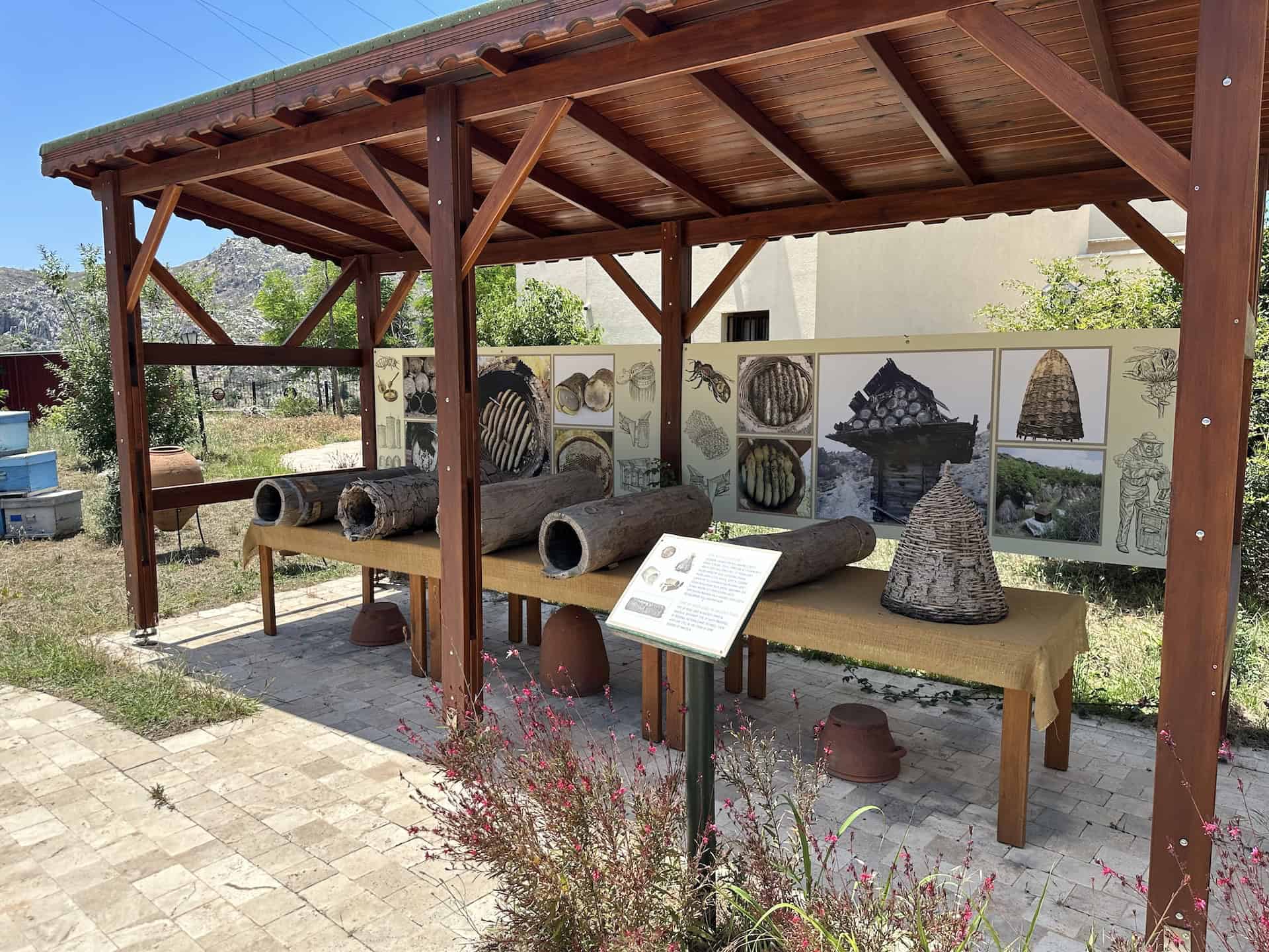 Traditional beehives from Anatolia at the Marmaris Honey House