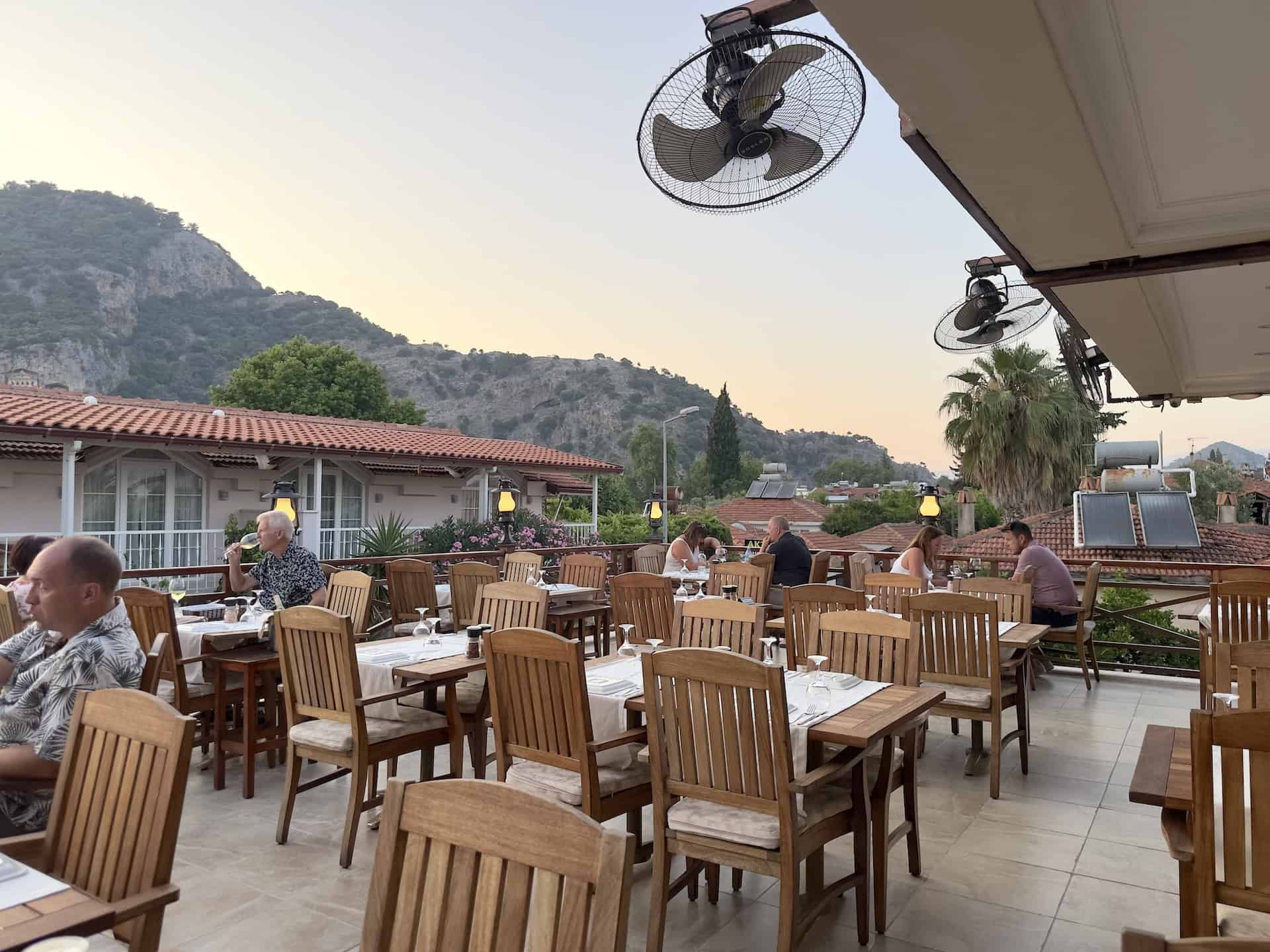 Terrace at Lime Restaurant in Dalyan, Turkey