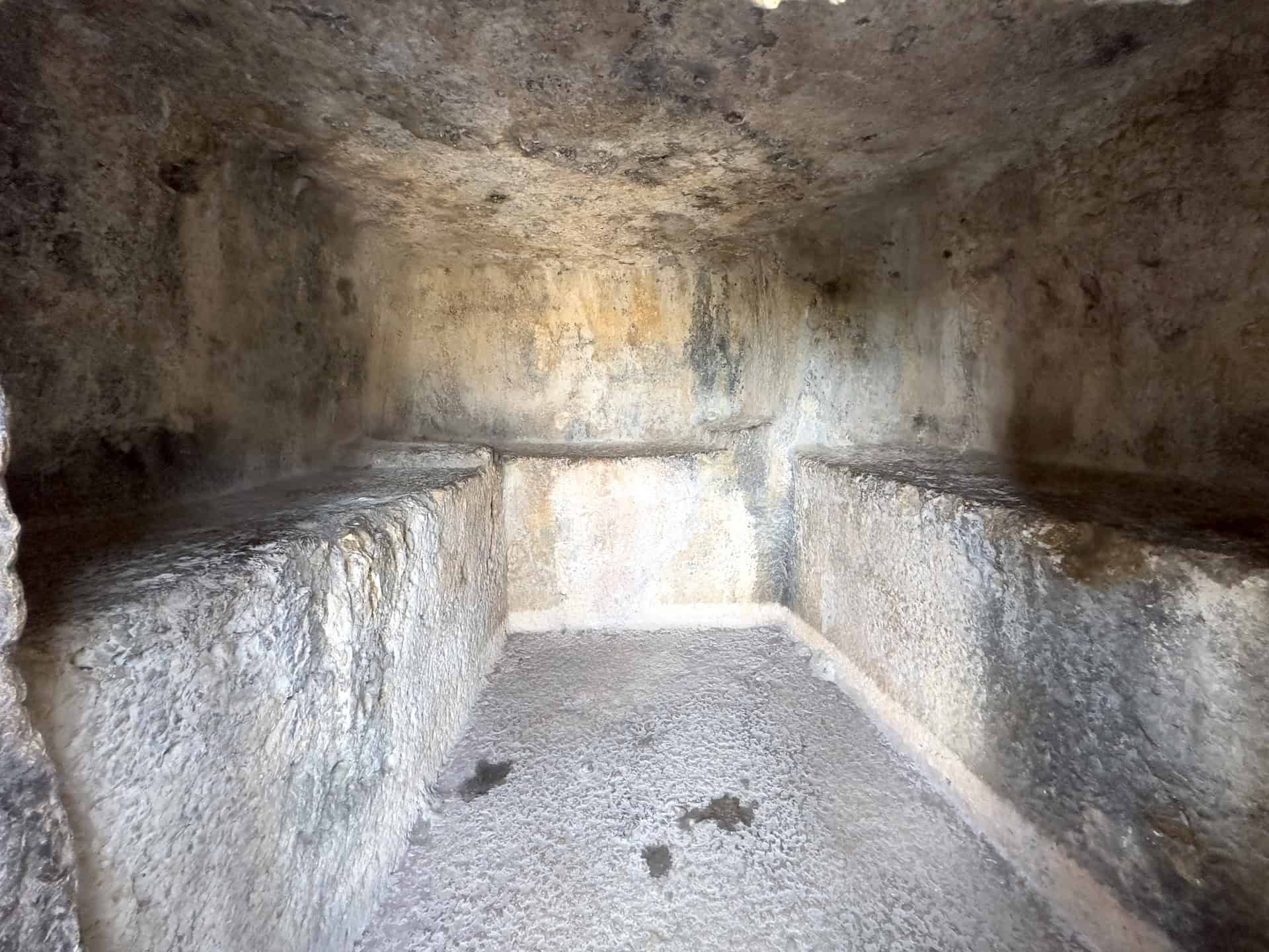 Burial chamber of the Tomb of Amyntas at the Amyntas Rock Tombs