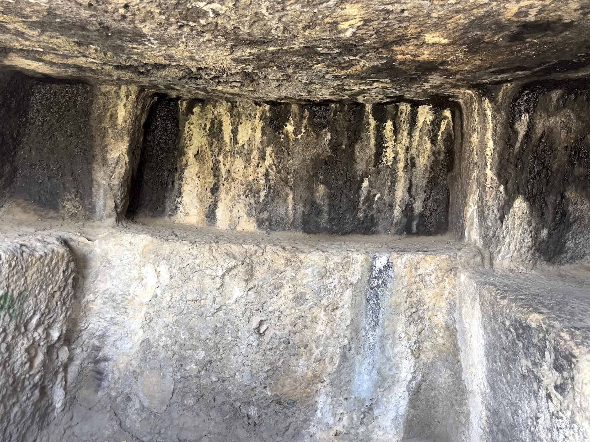 Burial chamber at the Amyntas Rock Tombs