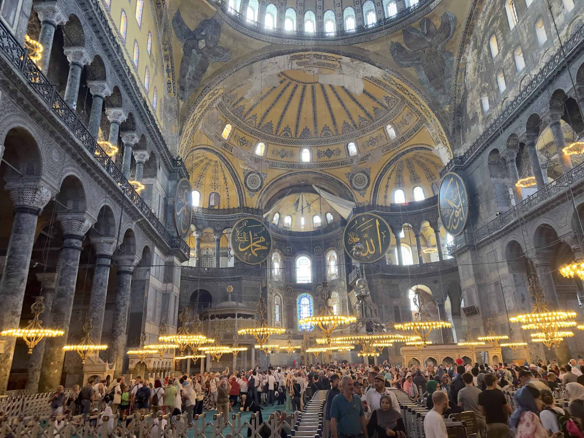 Nave at Hagia Sophia in Istanbul, Turkey