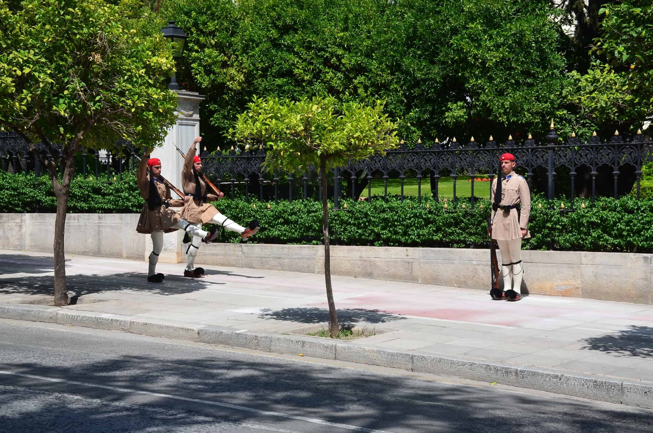 Changing of the Guard in front of the Presidential Mansion in Syntagma, Athens, Greece