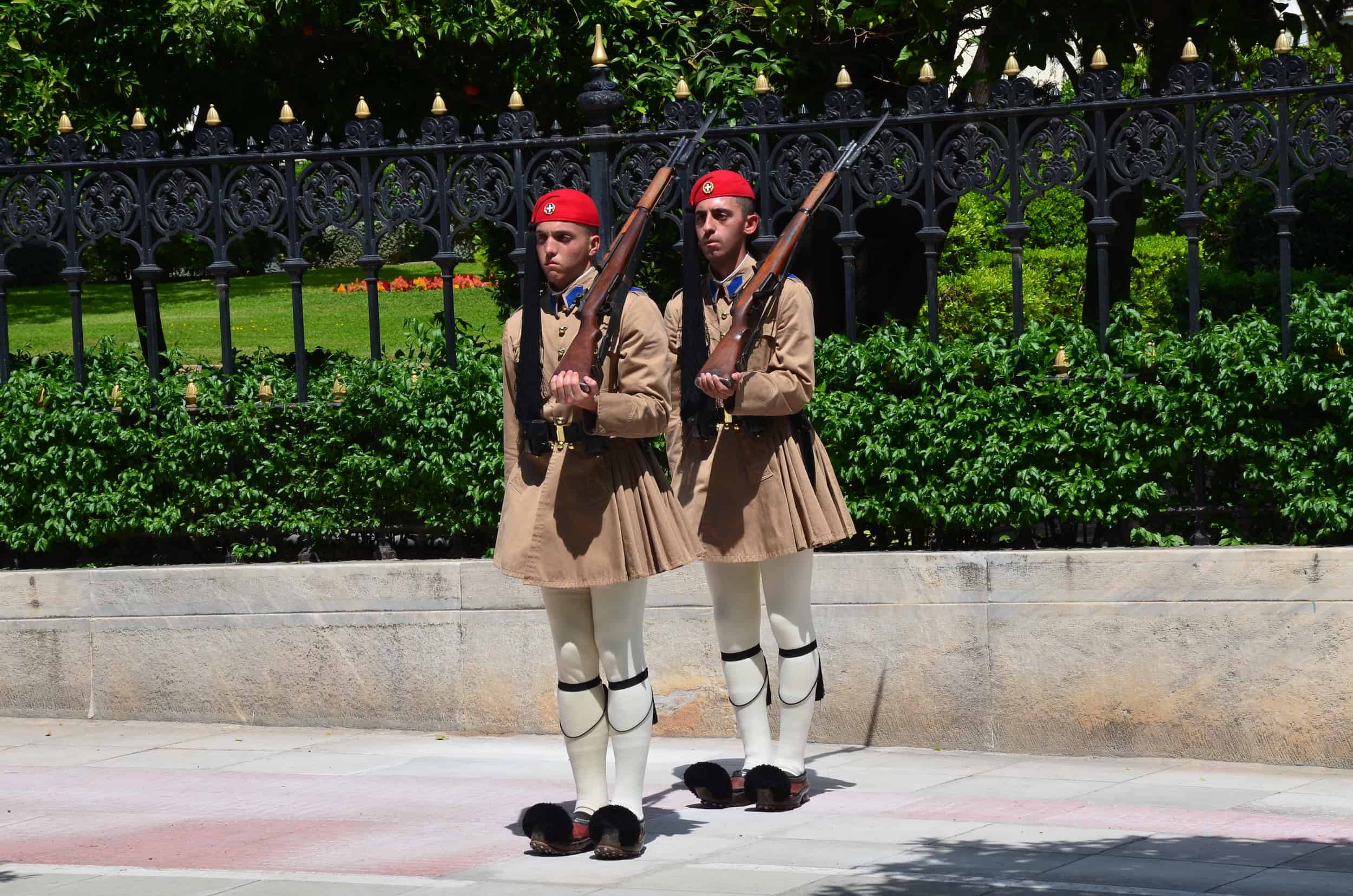 Changing of the Guard in front of the Presidential Mansion in Syntagma, Athens, Greece