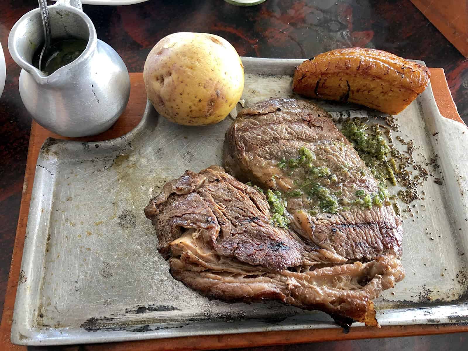 Steak at Coco Barril at Parque Arboleda in Pereira, Risaralda, Colombia