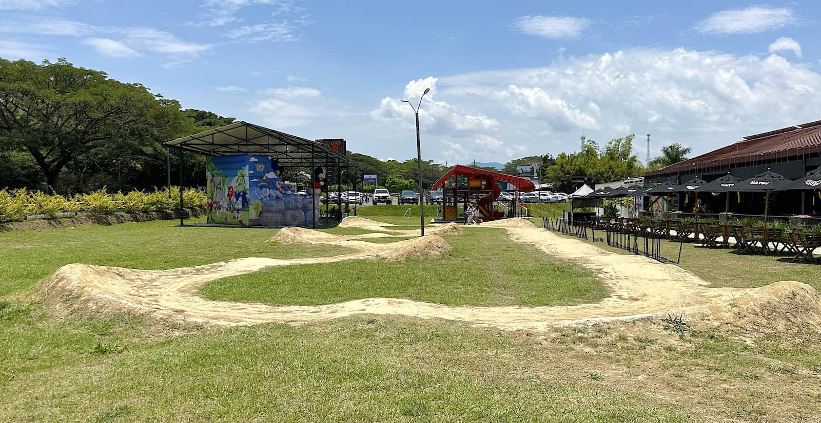 Dirt track at La Finca de Rigo in Cerritos, Pereira, Risaralda, Colombia