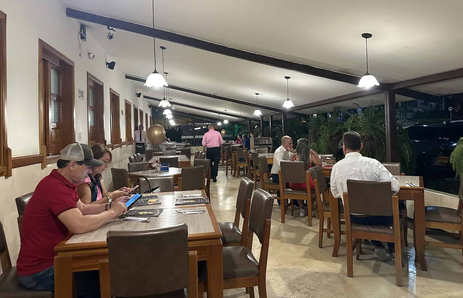 Outdoor dining area at El Mesón Español