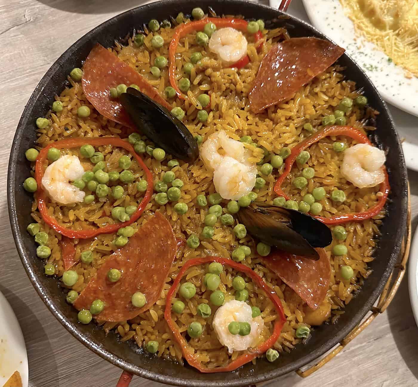 Mixed paella at El Mesón Español in Pereira, Risaralda, Colombia