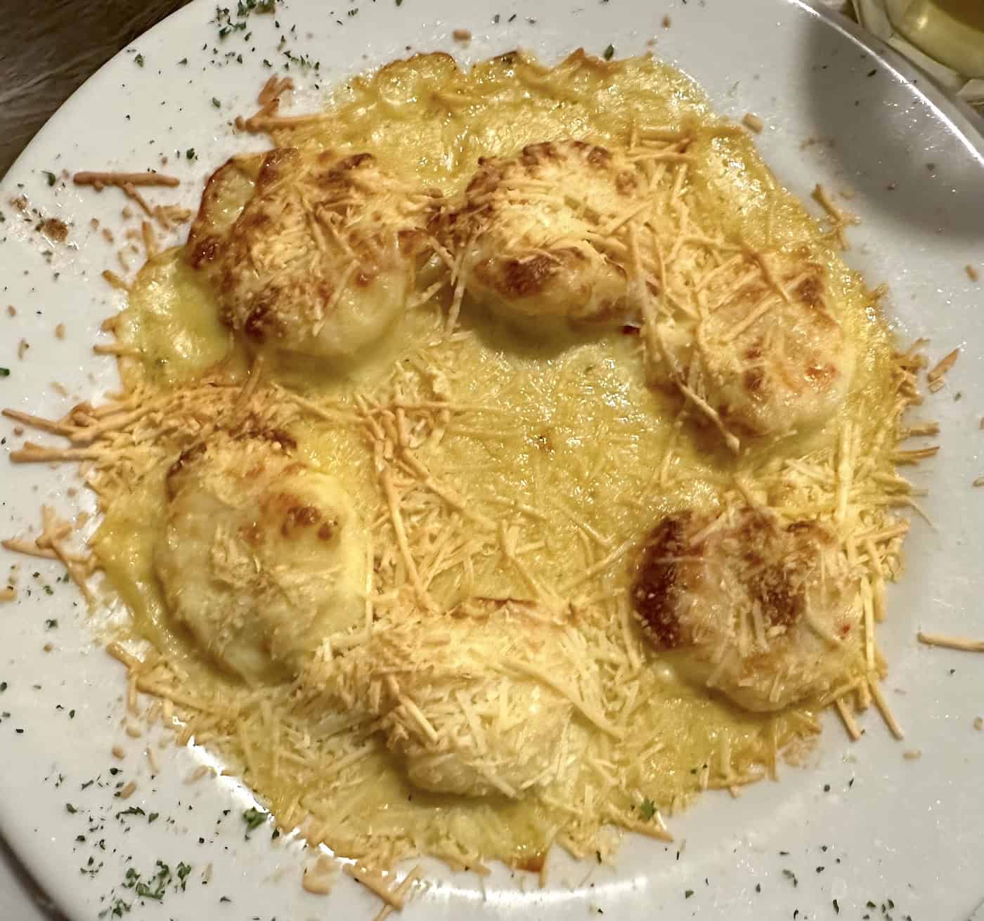 Shrimp thermidor at El Mesón Español in Pereira, Risaralda, Colombia