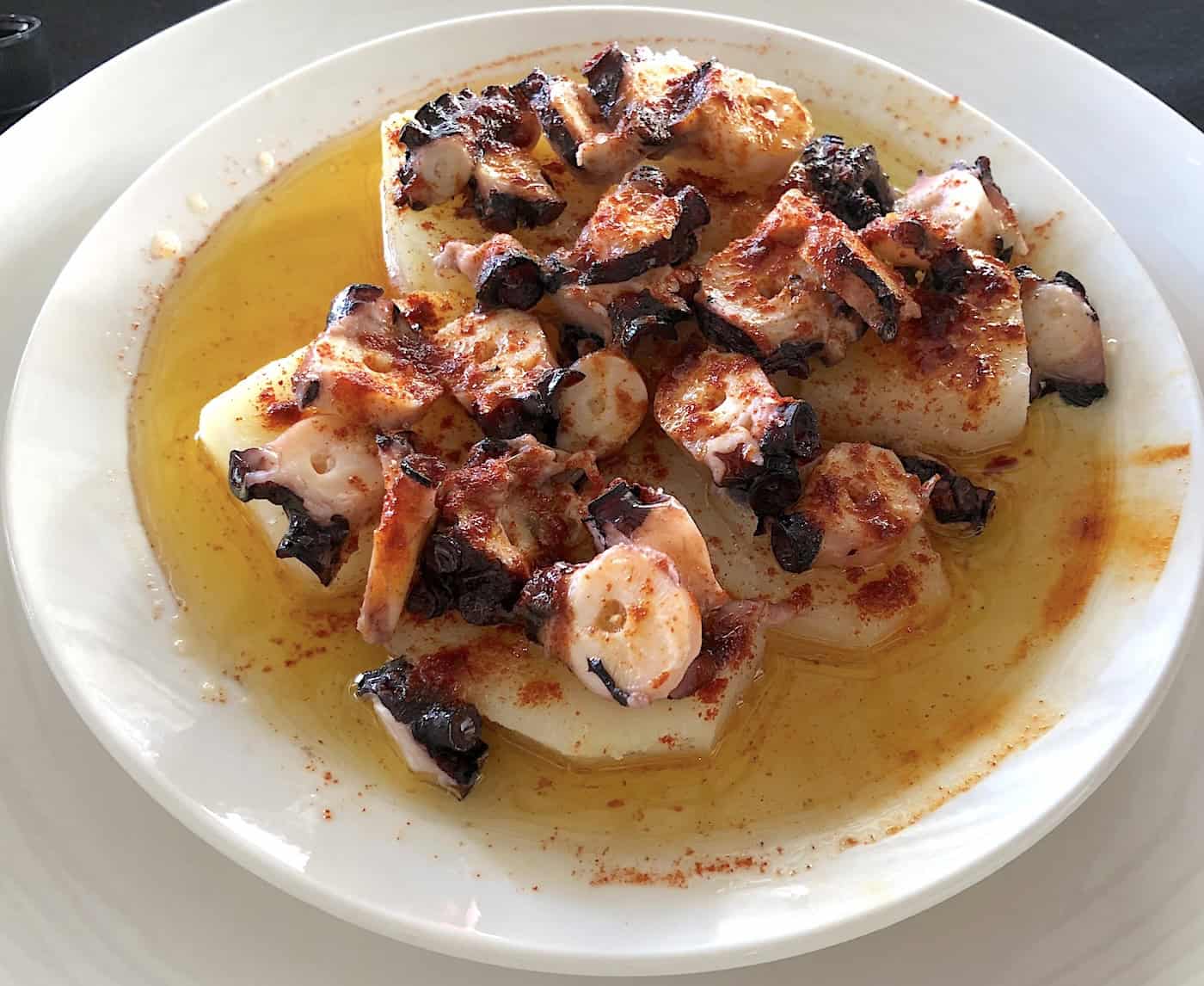 Pulpo a la gallega at El Secreto Español in Pereira, Risaralda, Colombia