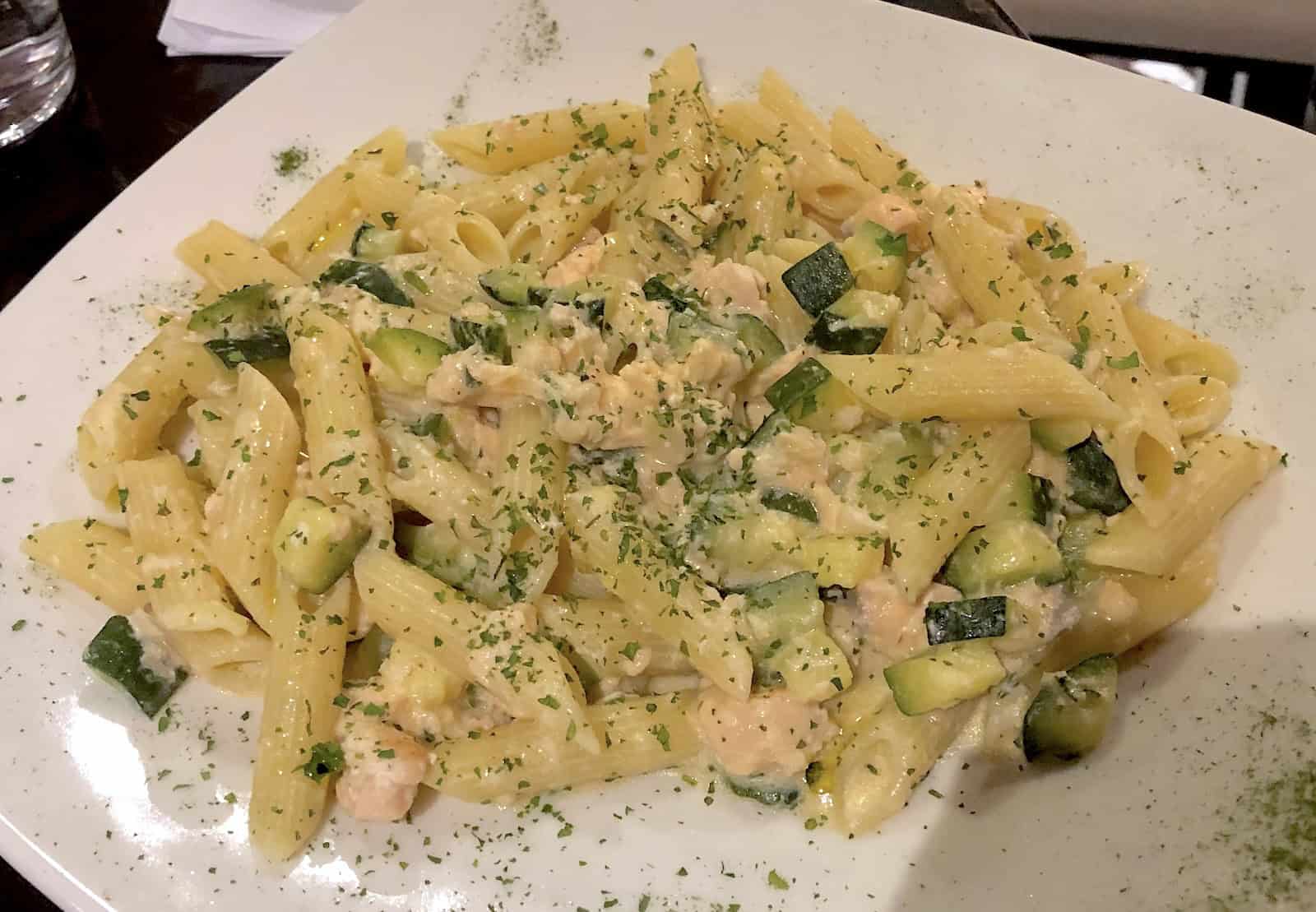 Pasta with salmon at Vinería San Martino