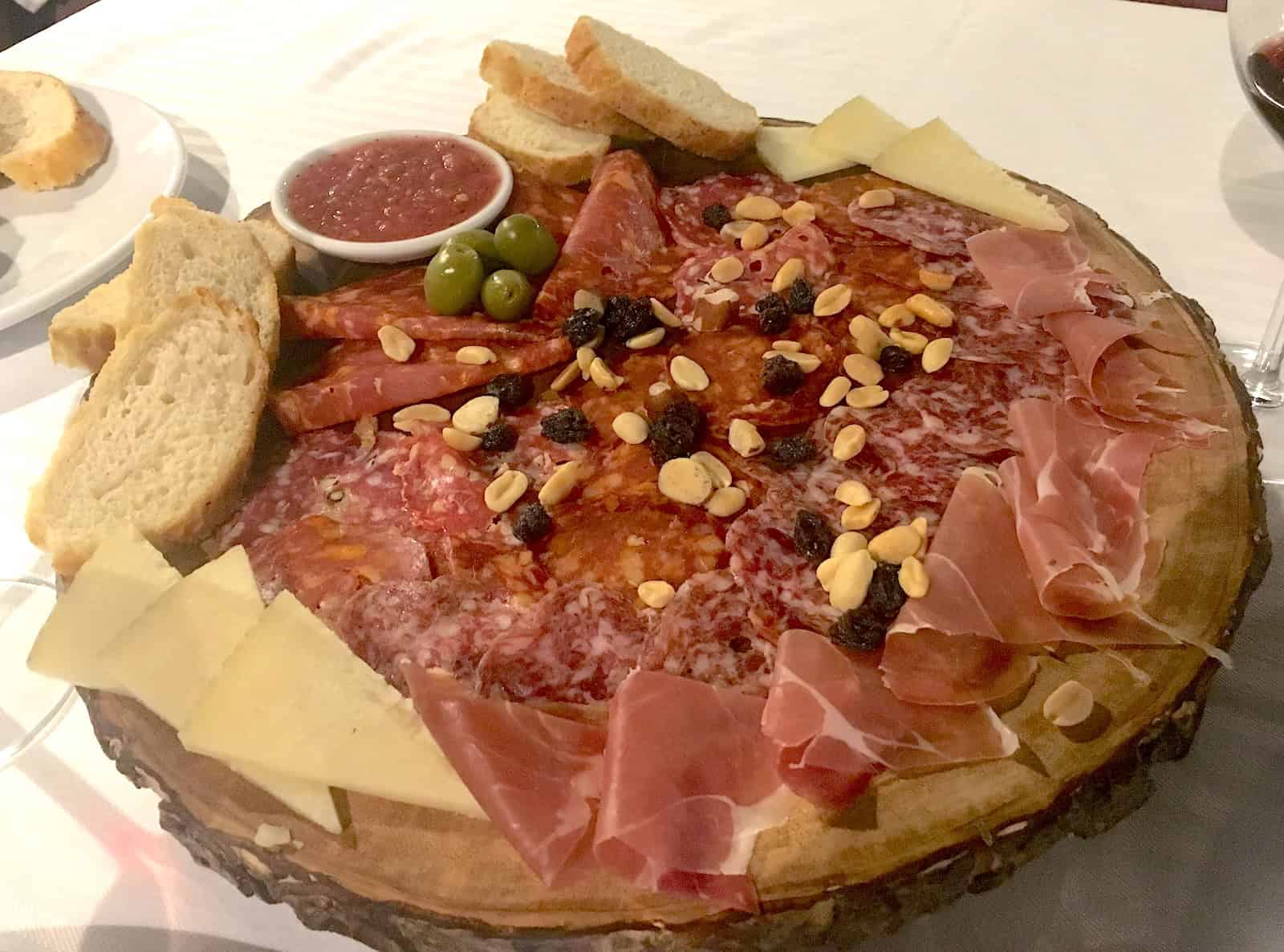 Spanish meats and cheeses at Vuestro