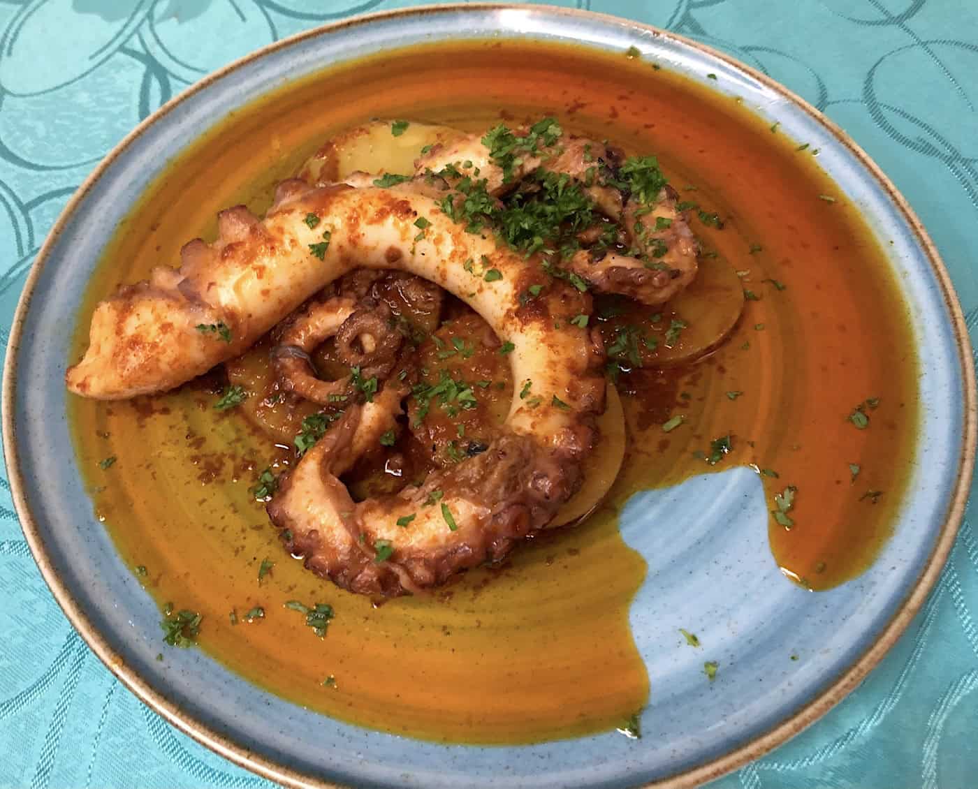 Pulpo a la gallega at Hispania in Pereira, Risaralda, Colombia