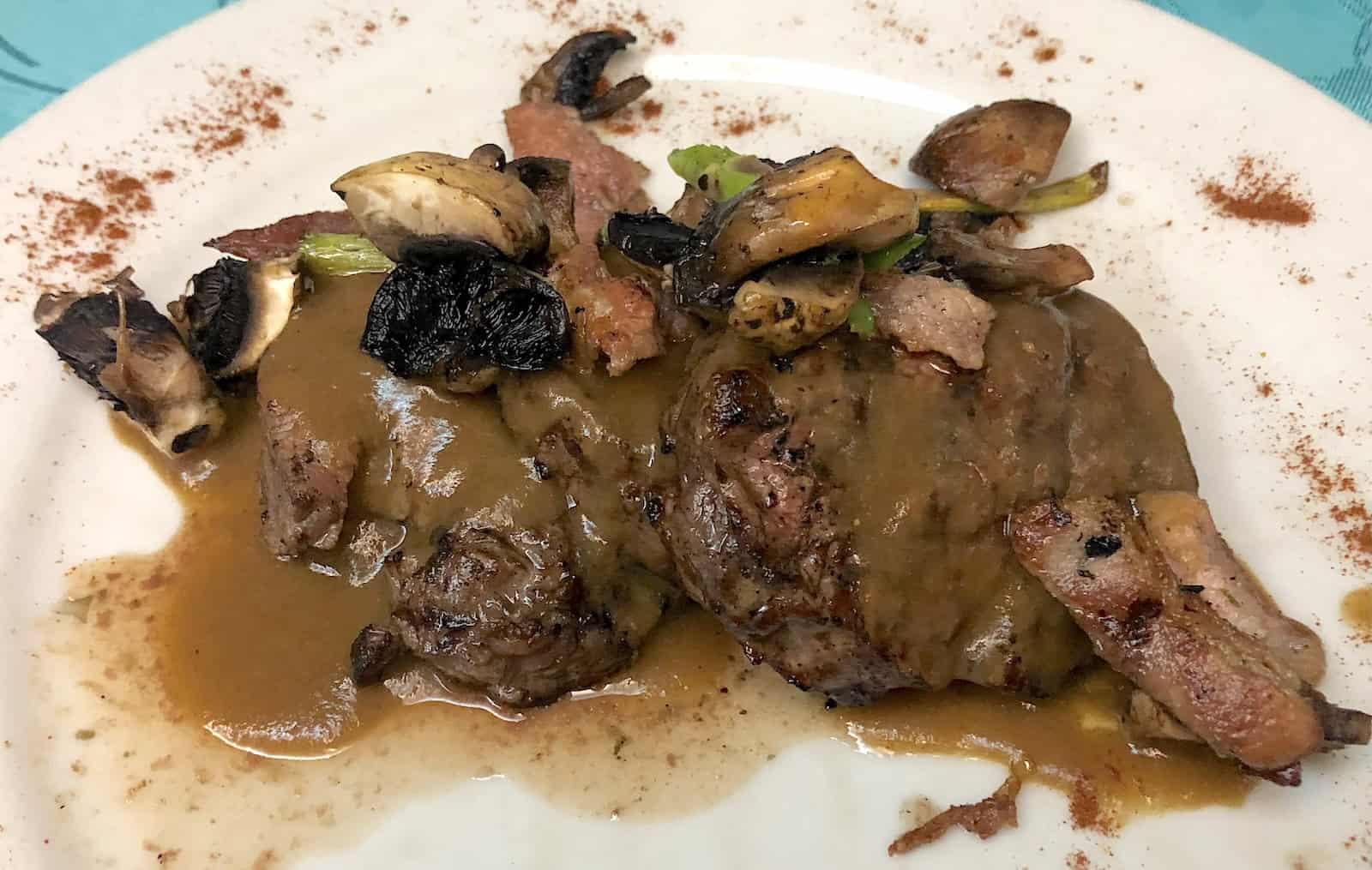 Mushroom steak at Hispania in Pereira, Risaralda, Colombia