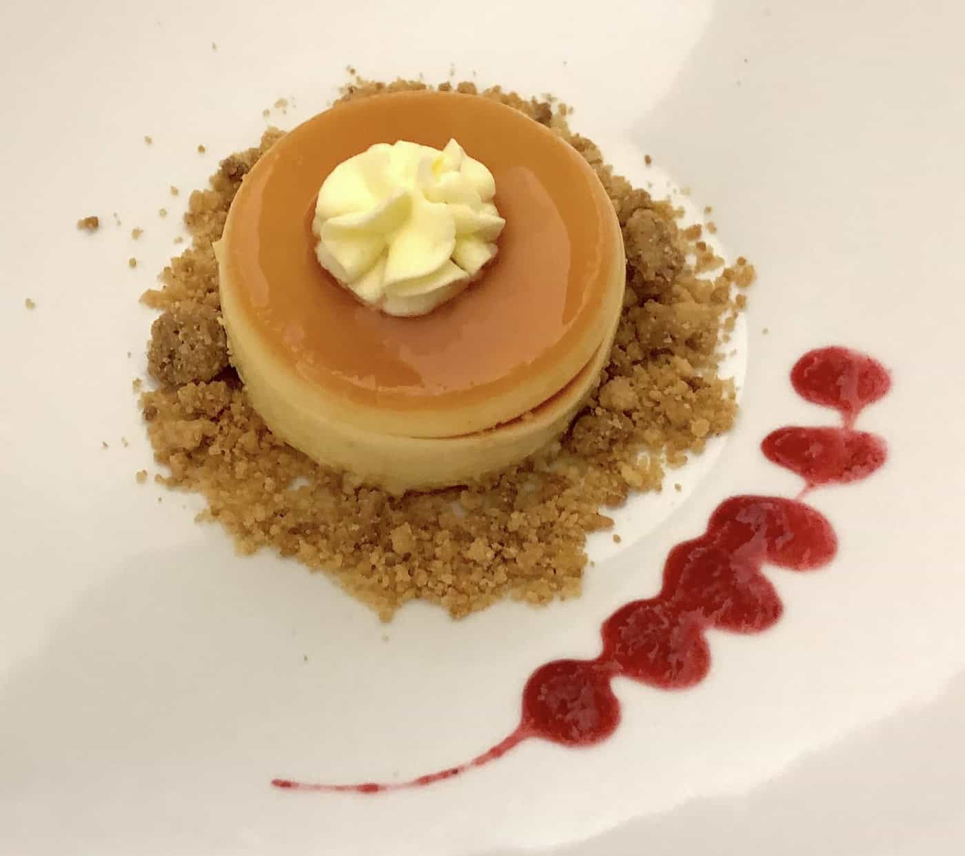 Flan at Ébano at the Movich Hotel