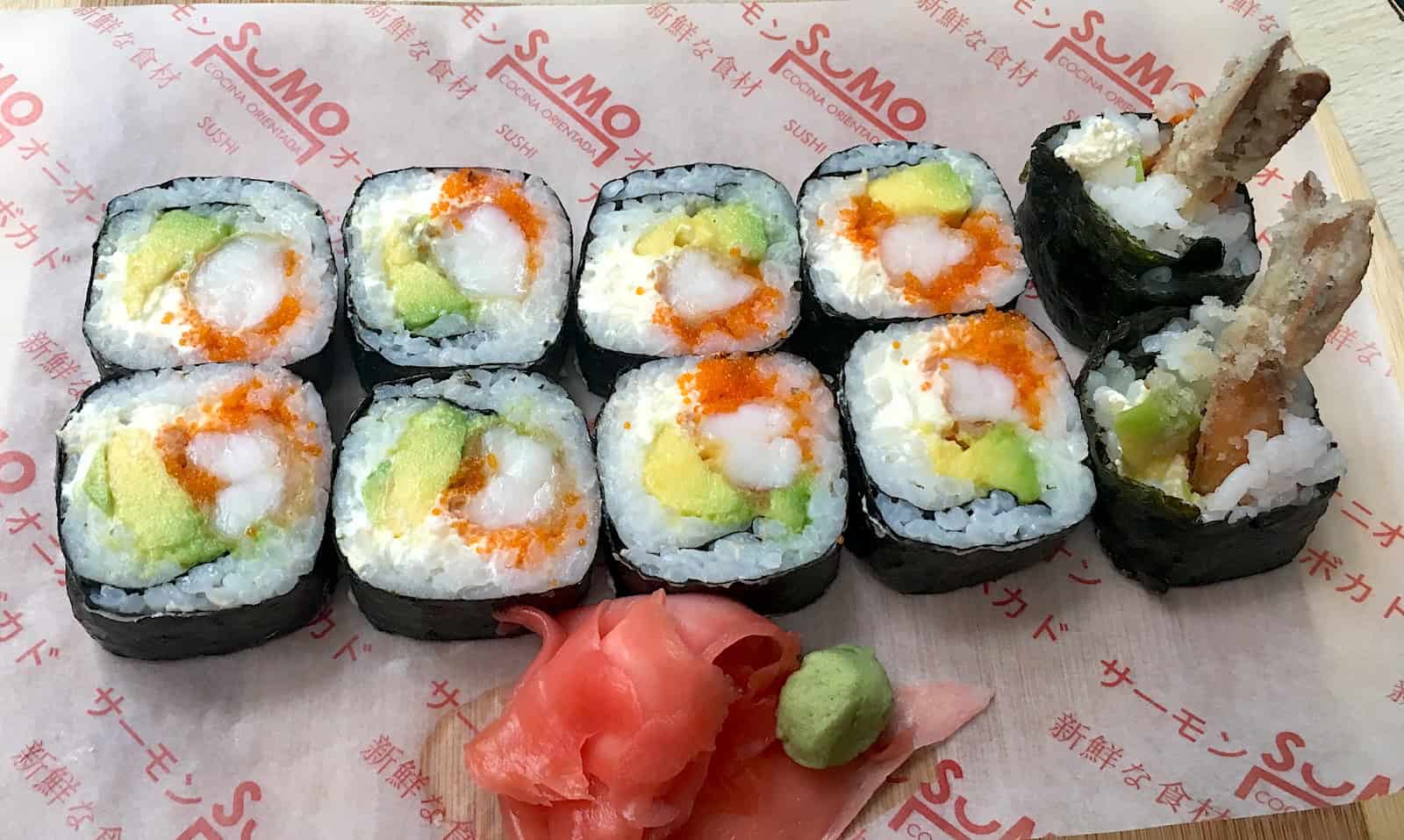 Sushi at Sumo in Pereira, Risaralda, Colombia