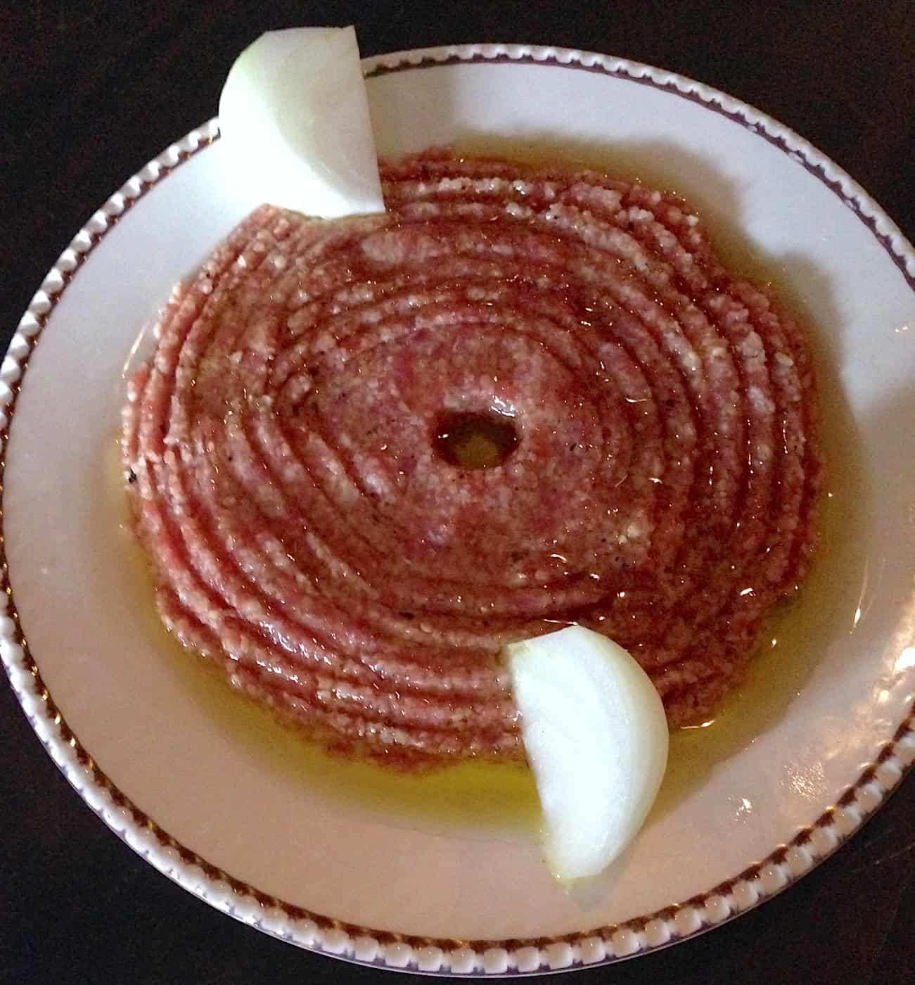 Kibbe crudo at Kilaba in Pereira, Risaralda, Colombia