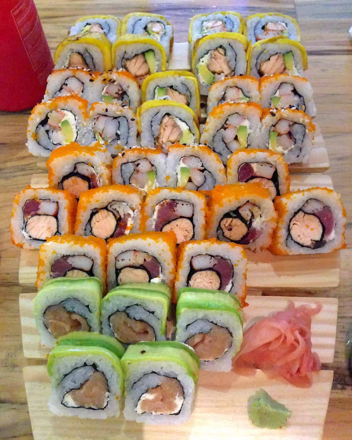 Sushi at Keizaki in Pereira, Risaralda, Colombia