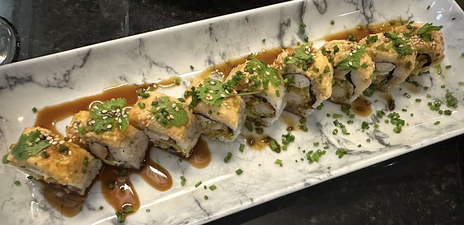 Dragon roll at Mae Asian Cuisine in Cerritos, Pereira, Risaralda, Colombia