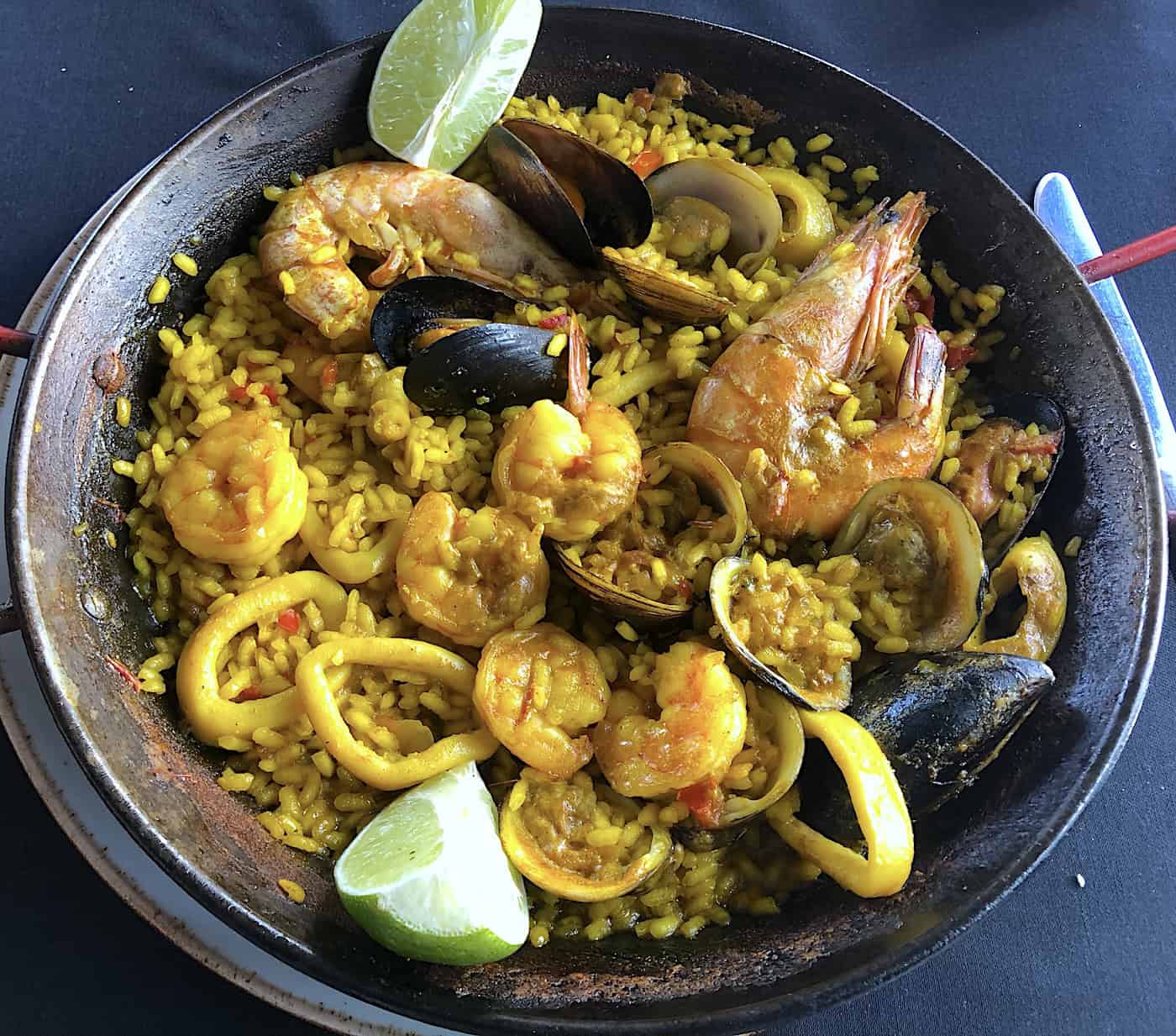 Seafood paella at El Secreto Español in Pereira, Risaralda, Colombia