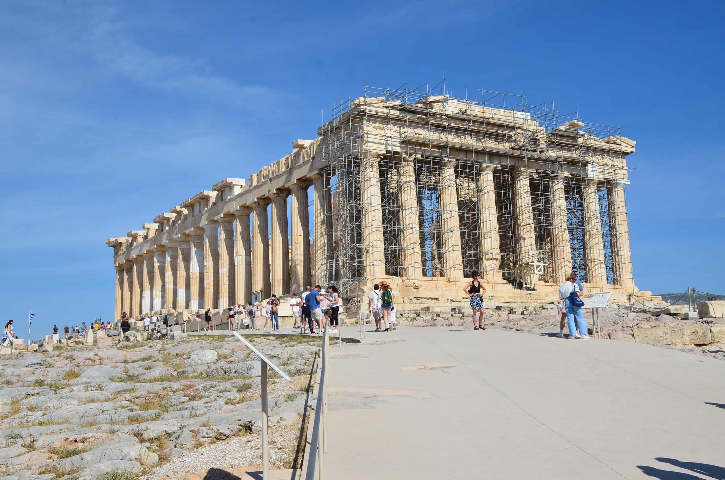 First glimpse of the Parthenon