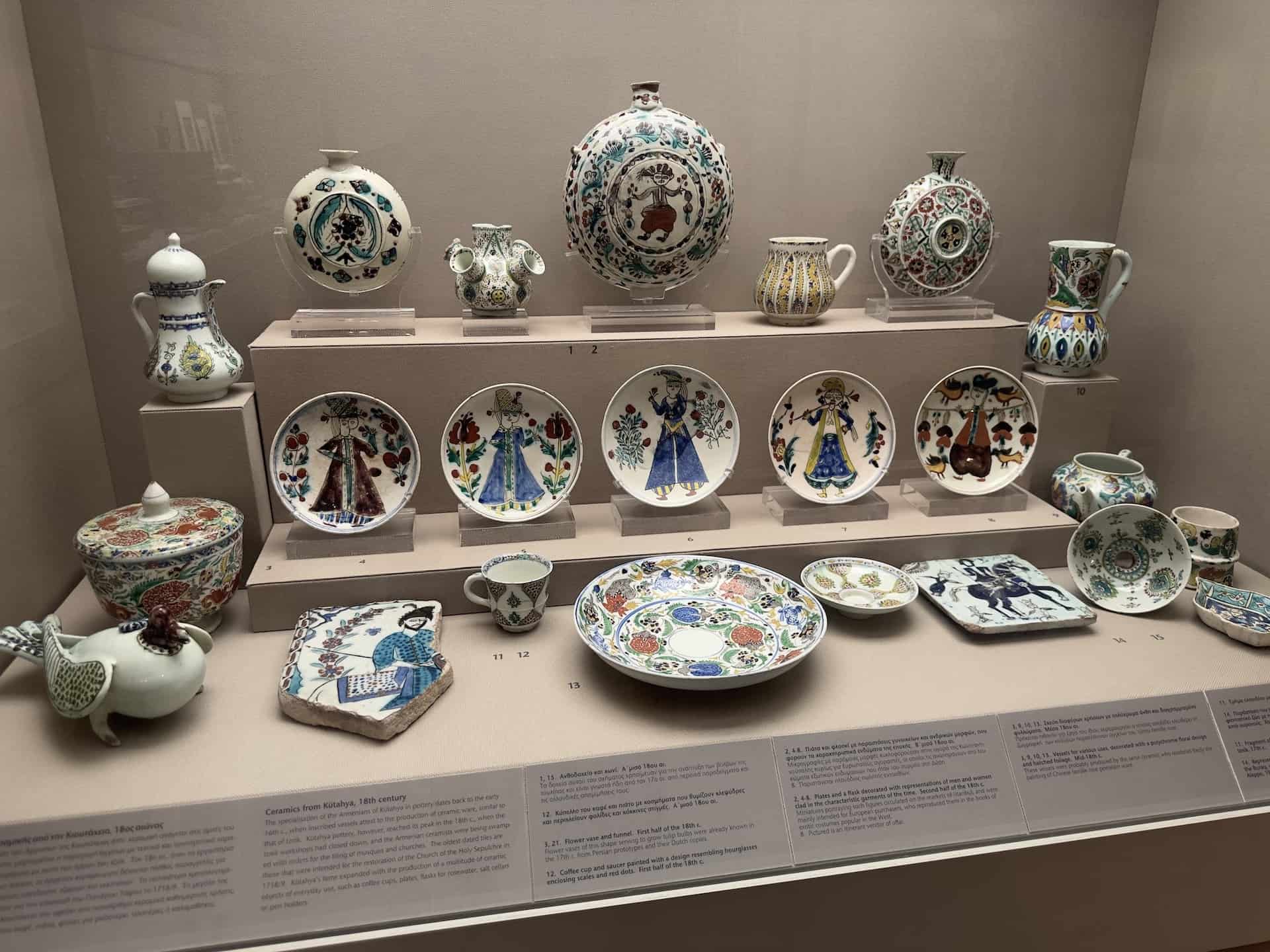 Ceramics from Kütahya; 18th century at the Benaki Museum of Islamic Art in Athens, Greece