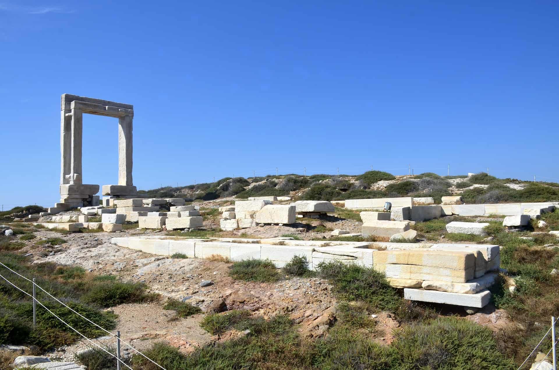 Temple of Apollo in Naxos Town, Greece
