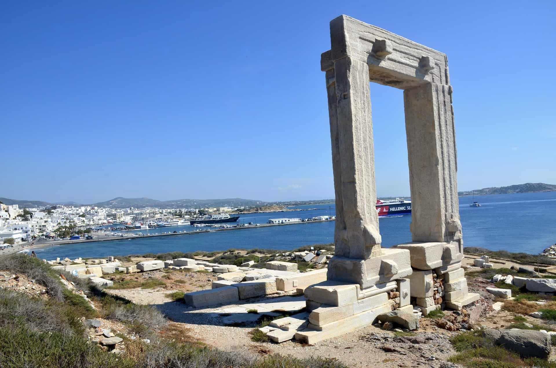 Temple of Apollo in Naxos Town, Greece
