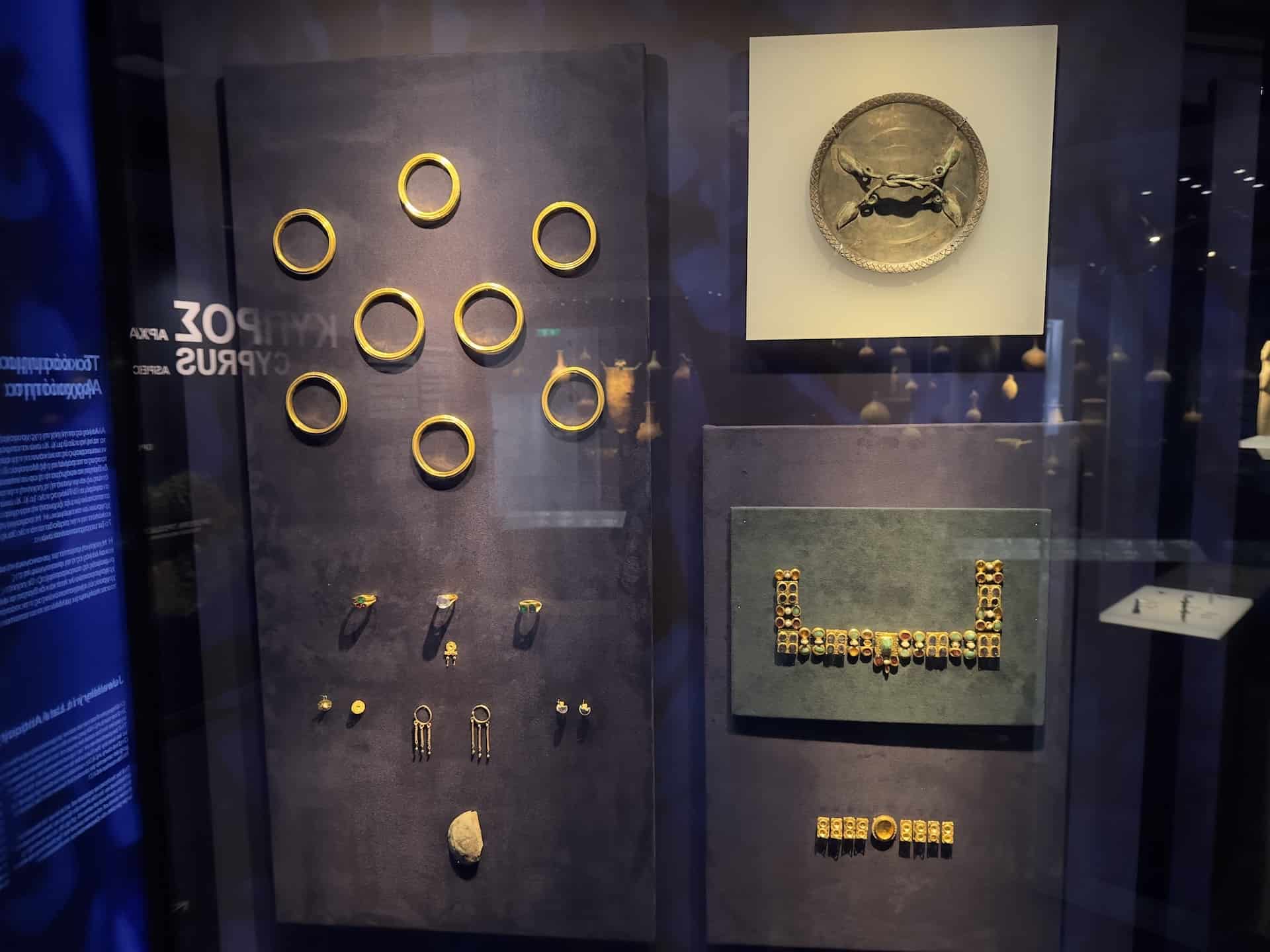 Jewelry in late antiquity in Cypriot Culture at the Museum of Cycladic Art in Athens, Greece