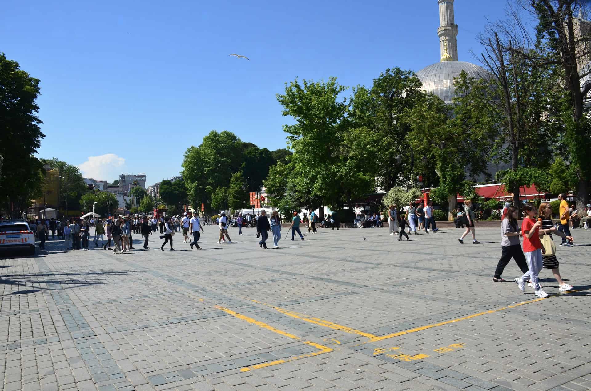 Hagia Sophia Square (Augustaion) in Sultanahmet, Istanbul. Turkey