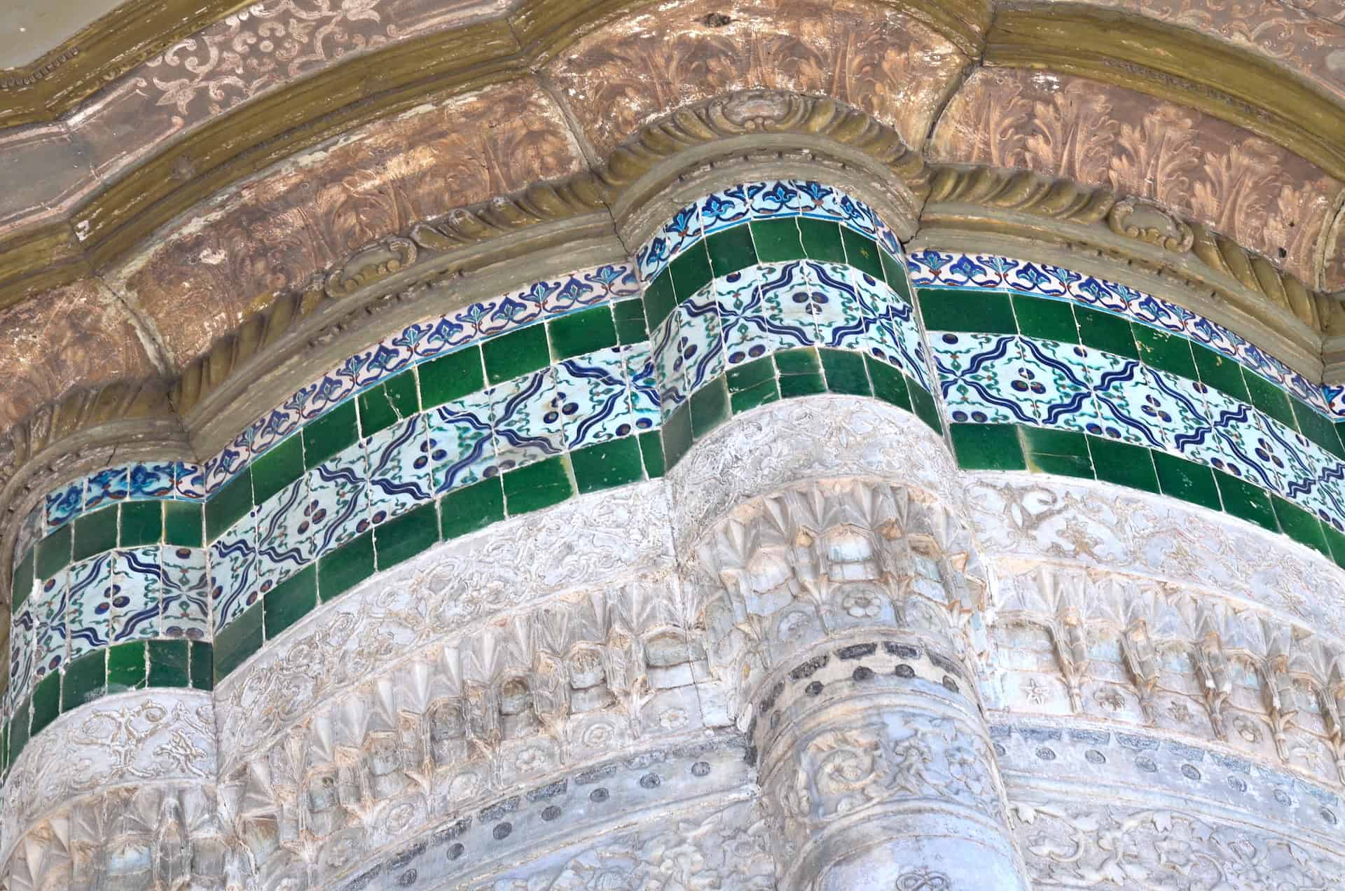 Tile and stonework on the Fountain of Ahmed III