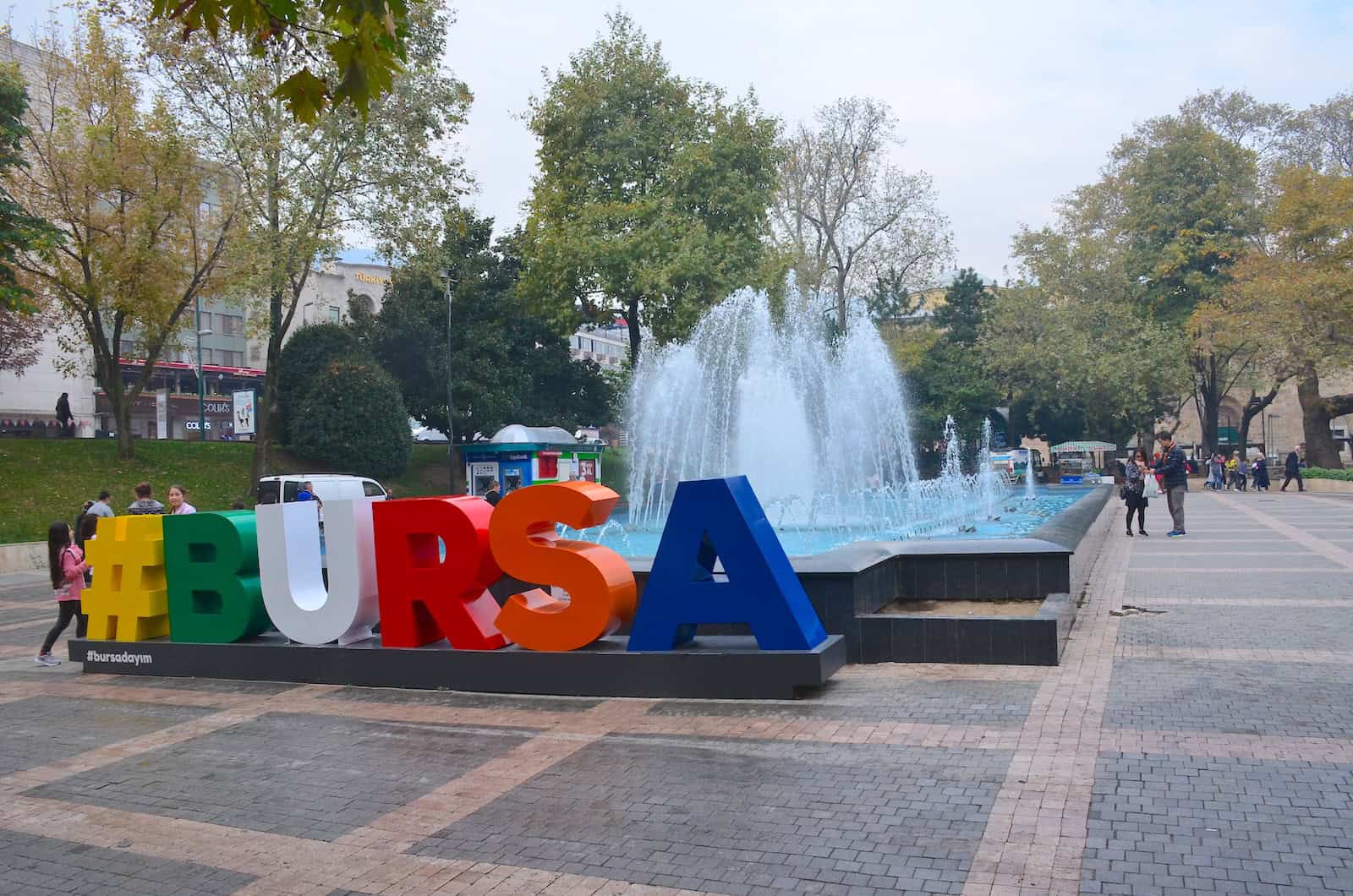 Bursa sign in Gazi Orhan Park