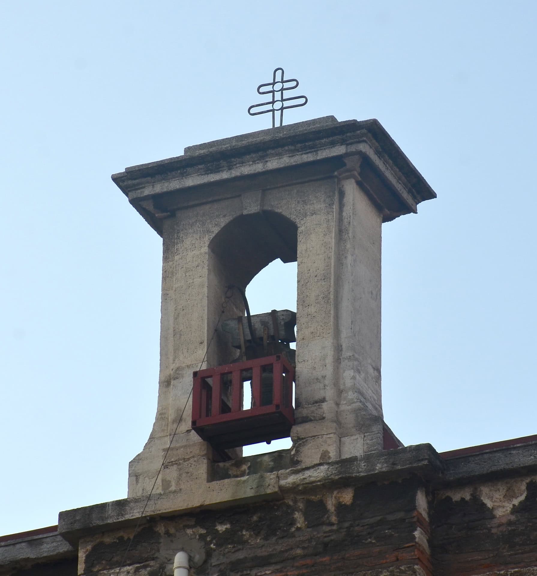 Bell tower of Surp Pırgiç Armenian Catholic Church in Karaköy, Istanbul, Turkey