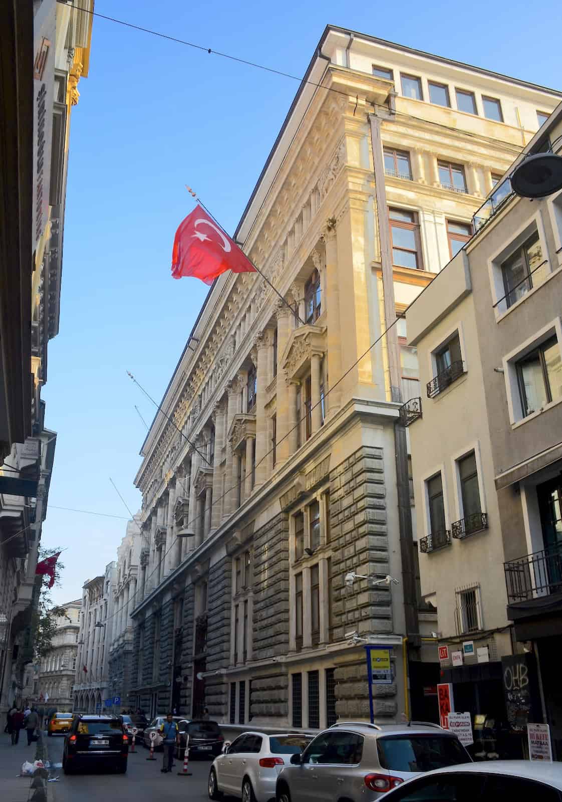 Ottoman Bank Building on Bankalar Caddesi in Istanbul, Turkey