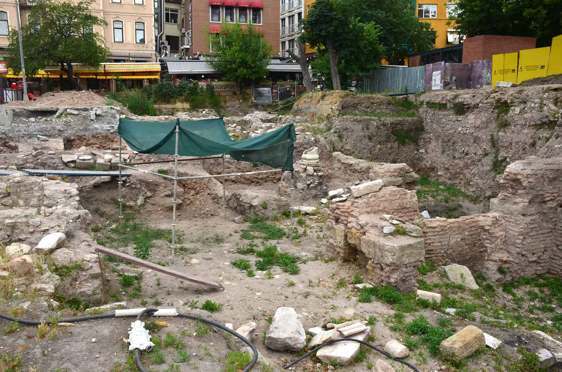 Excavation area behind the Milion