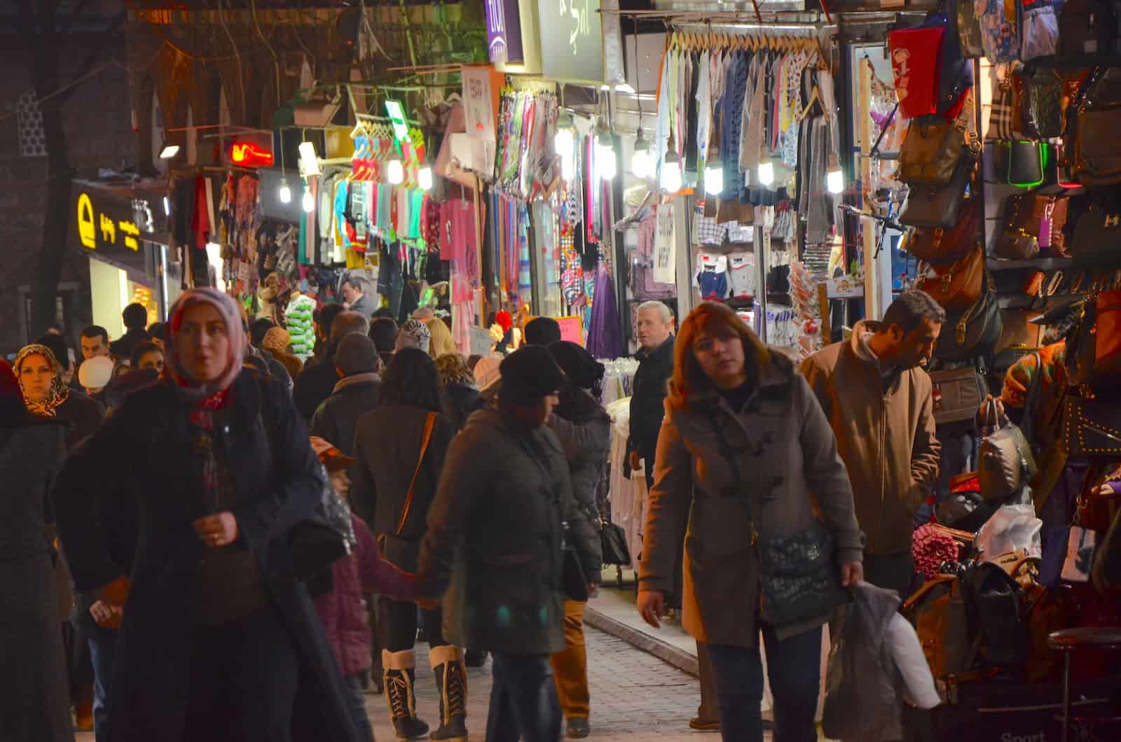 One of Bursa’s markets in Bursa, Turkey