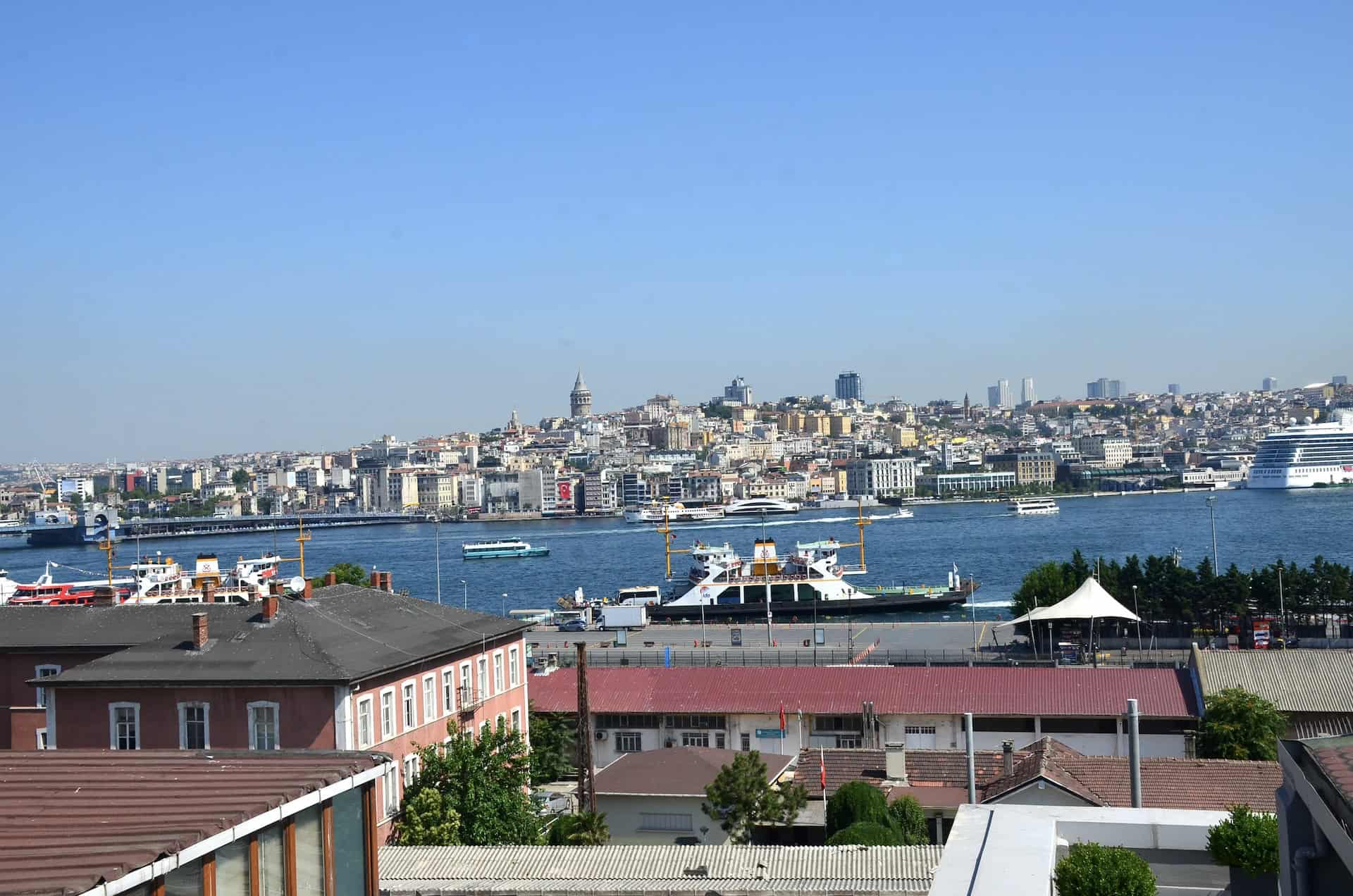 Looking towards Galata from the Sayeban Gold Hotel