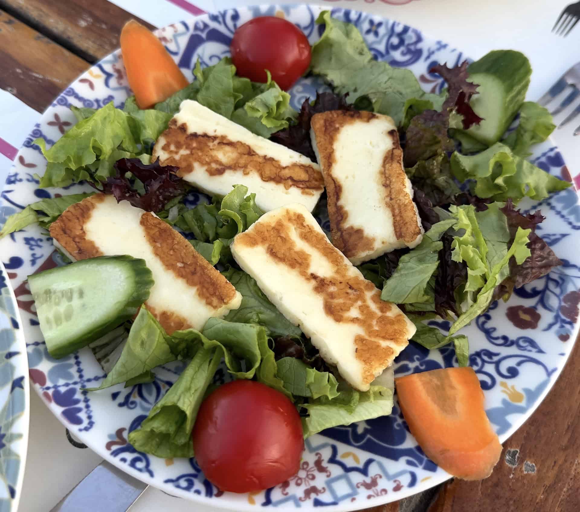 Grilled halloumi at İnci Terrace Restaurant